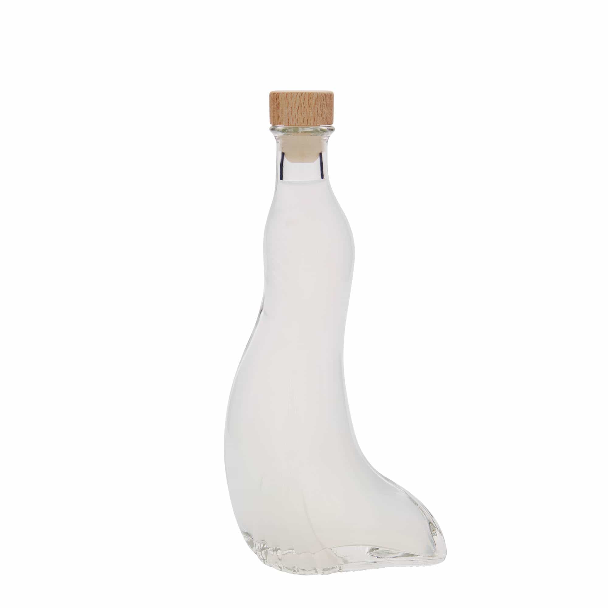 Frasco de vidro de 200 ml 'Foca', bocal: cortiça
