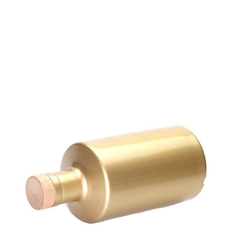 Garrafa de vidro 500 ml 'Caroline', dourada, abertura: cortiça Garrafa de vidro 500 ml 'Caroline', dourada, abertura: cortiça