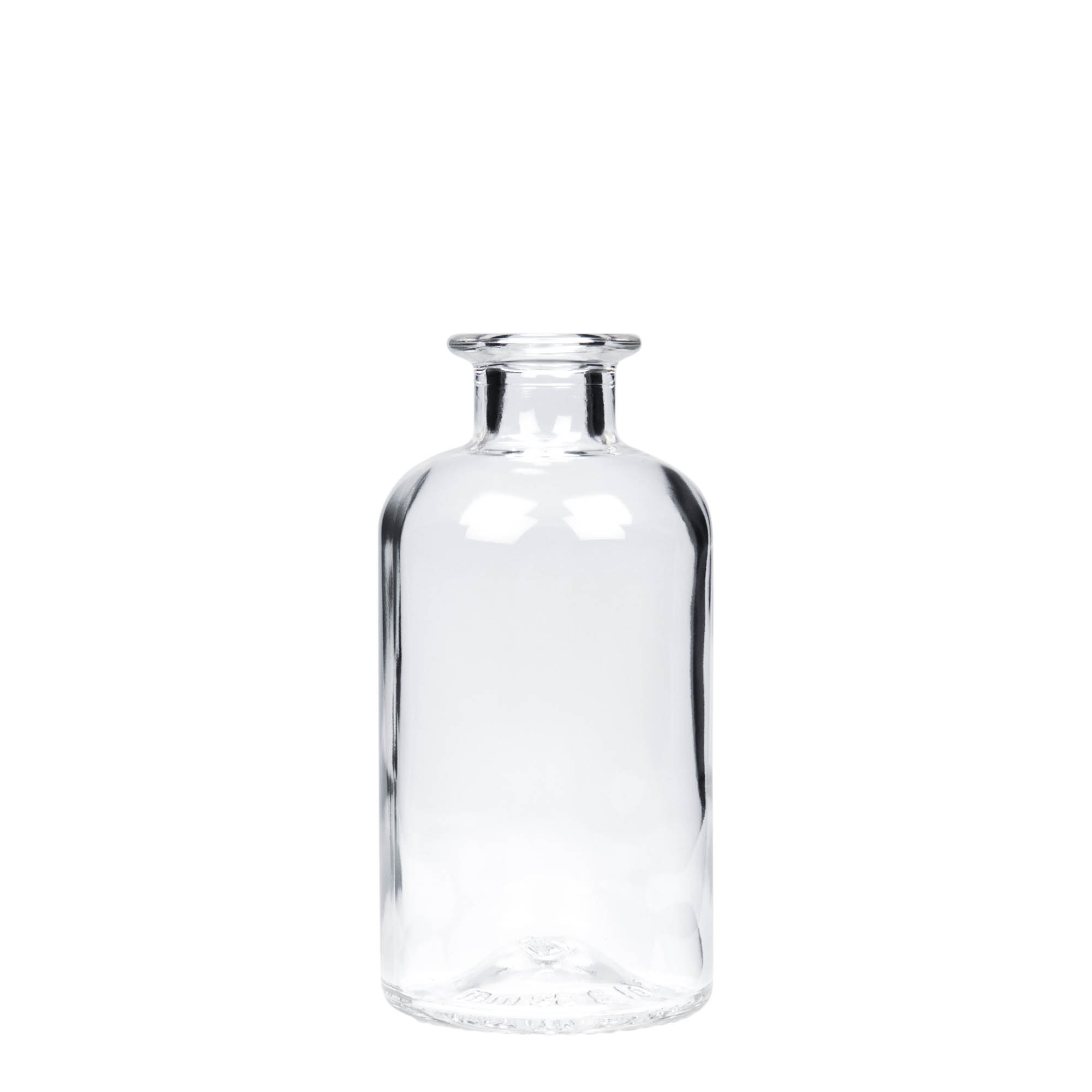 Frasco de vidro de 250 ml, tipo farmacêutico, boca: cortiça Frasco de vidro de 250 ml, tipo farmacêutico, boca: cortiça