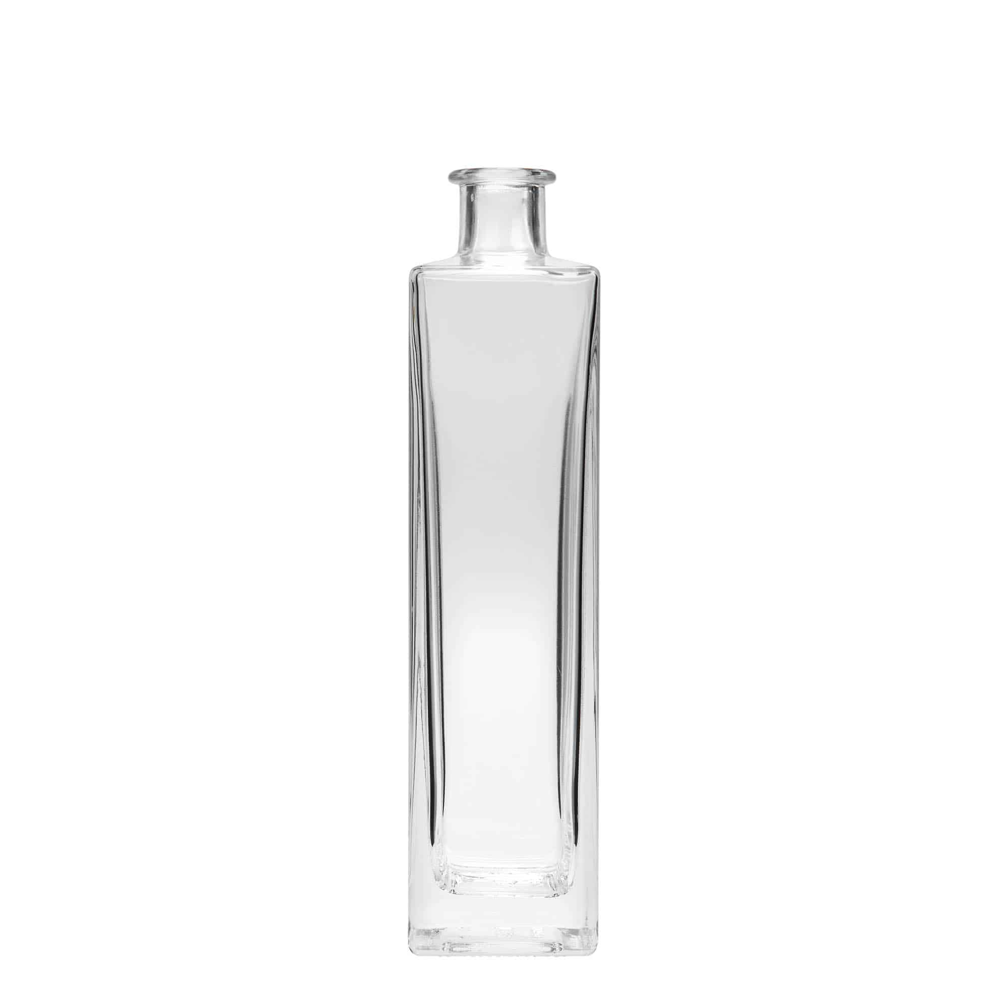 Garrafa de vidro de 500 ml 'Rafaello', quadrada, boca: cortiça