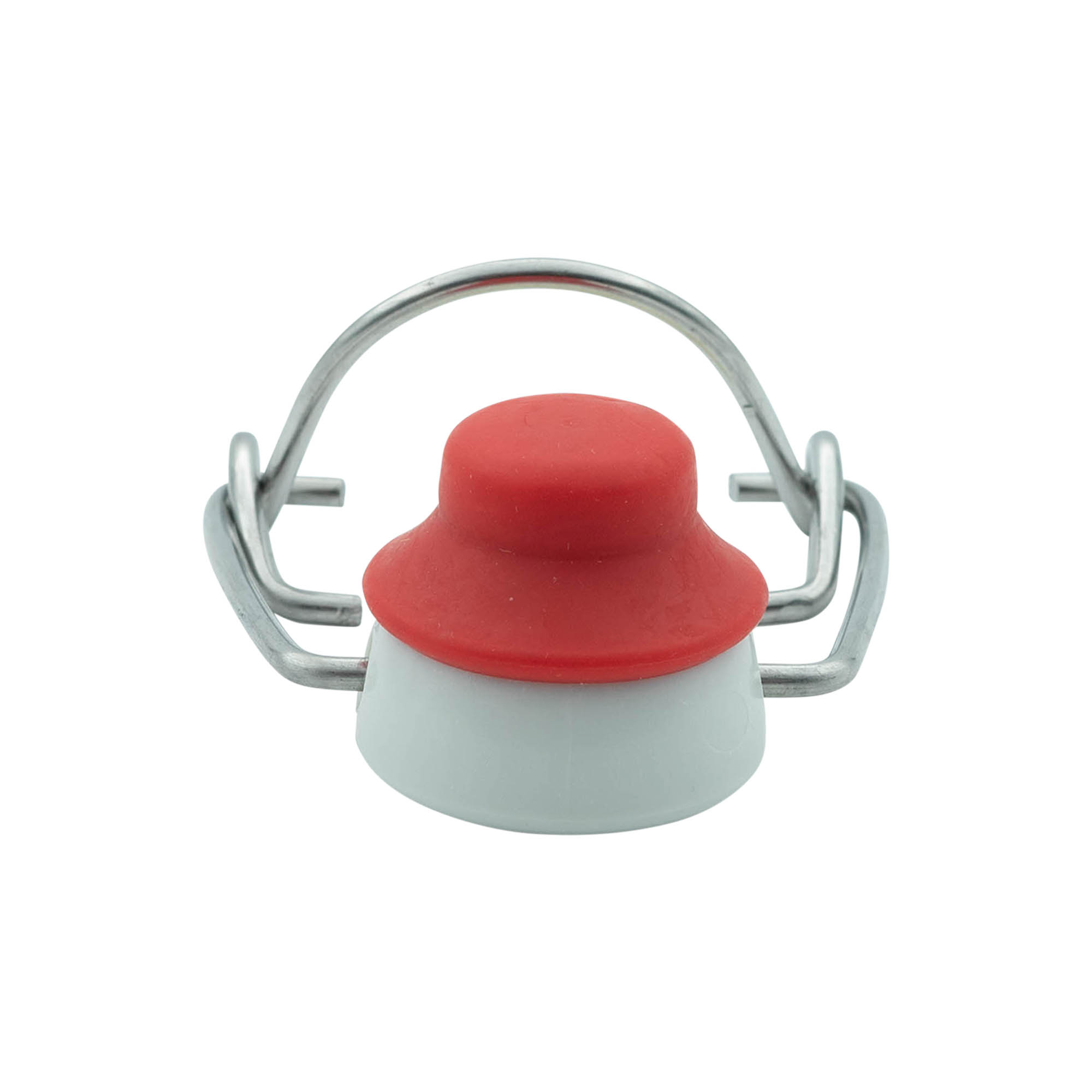 Fecho de pressão tamanho especial, plástico, vermelho-branco Fecho de pressão tamanho especial, plástico, vermelho-branco