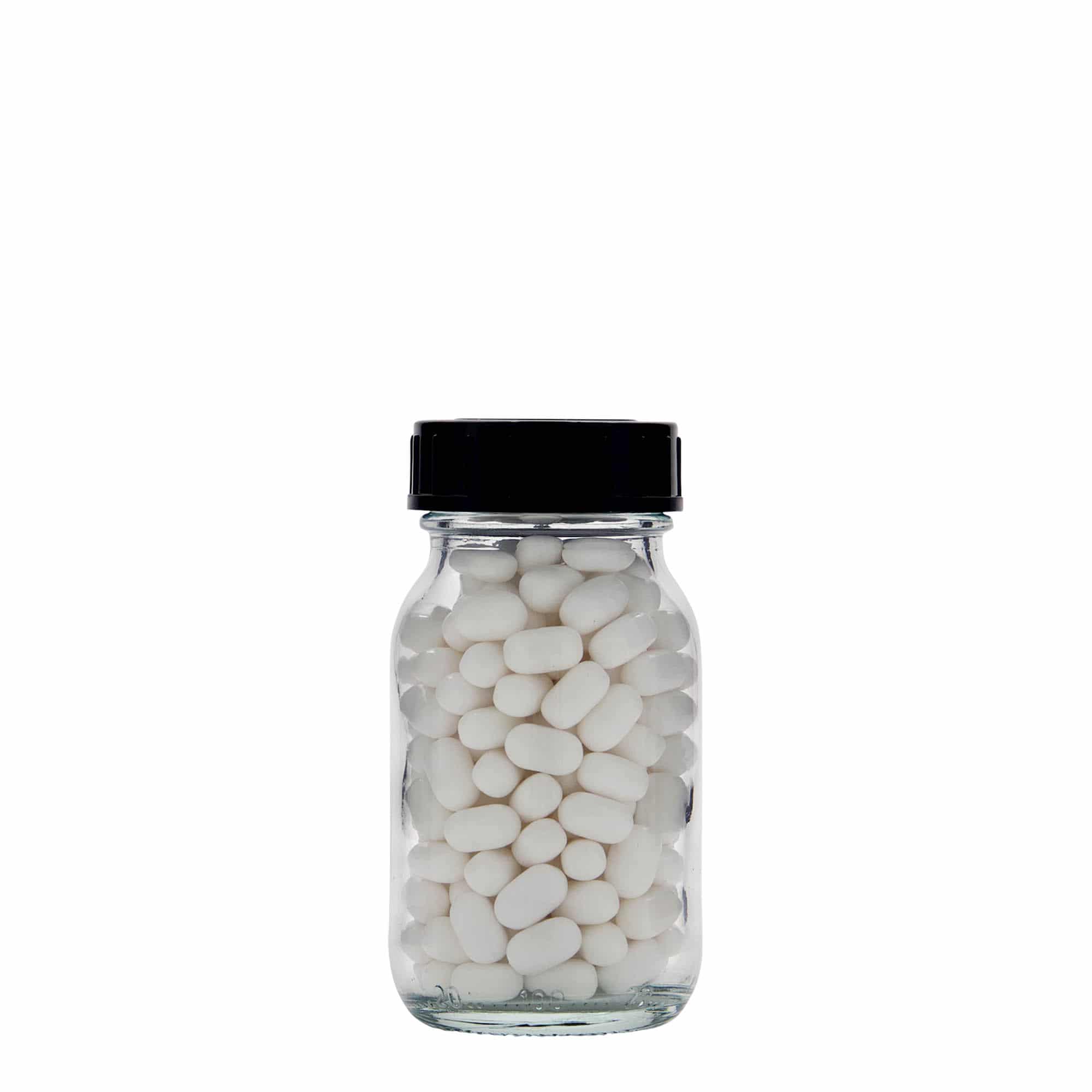 Frasco de gargalo largo de 100 ml, boca: DIN 40