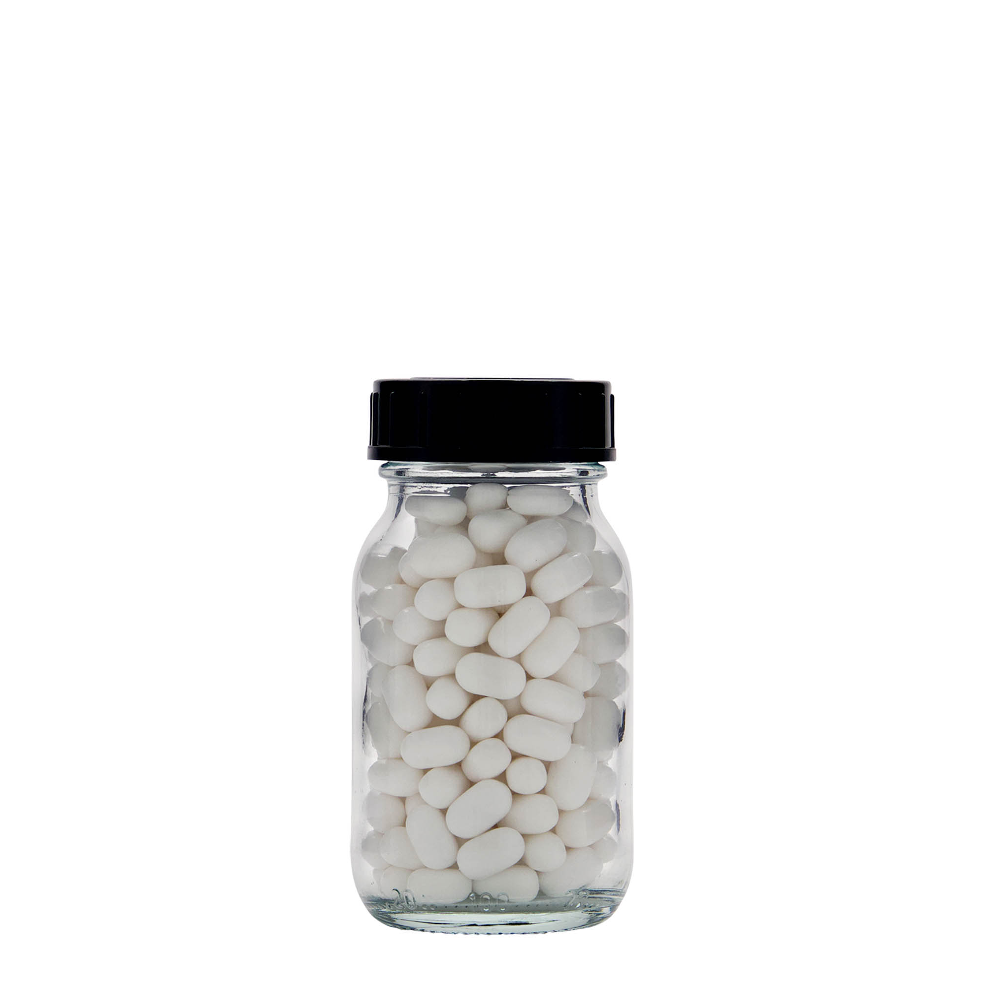 Frasco de gargalo largo de 100 ml, boca: DIN 40