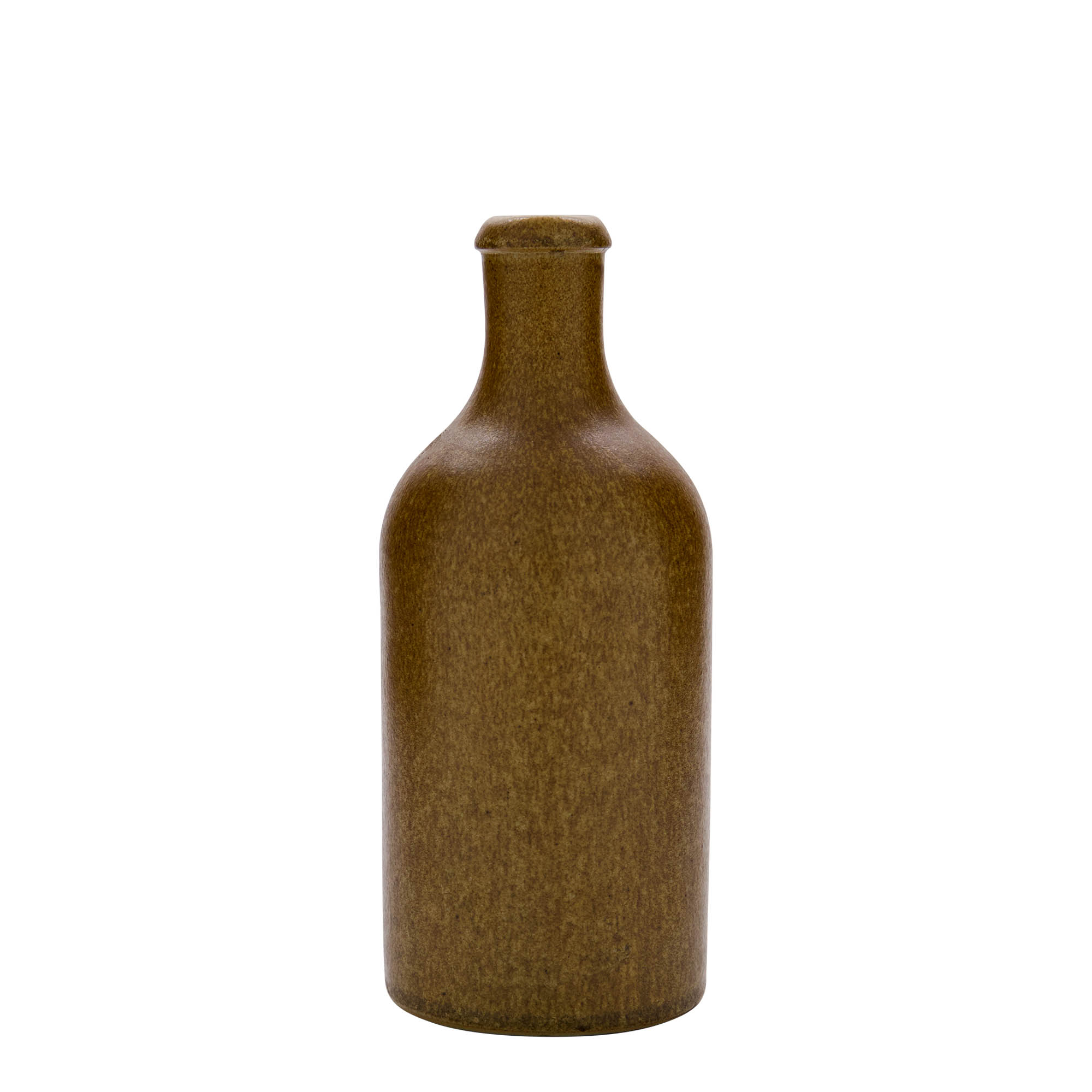 Jarro de barro 500 ml, grés, castanho-cristal, boca: cortiça
