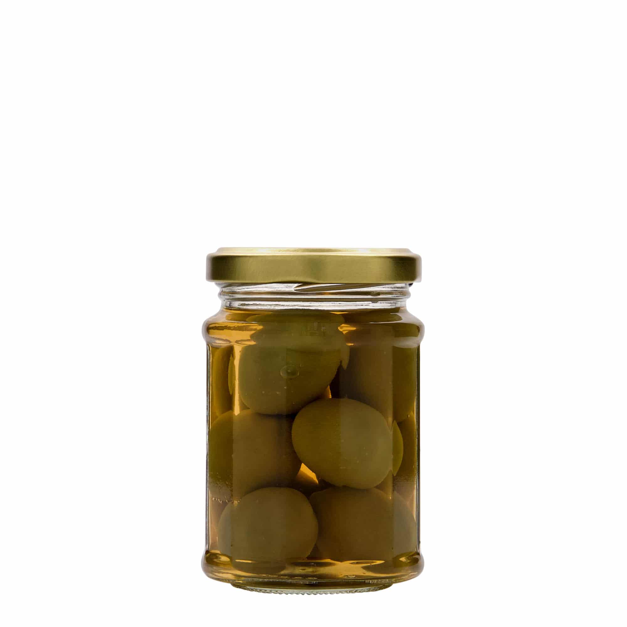 Frasco de vidro de 192 ml com doze lados, boca: Twist-Off (TO 58)