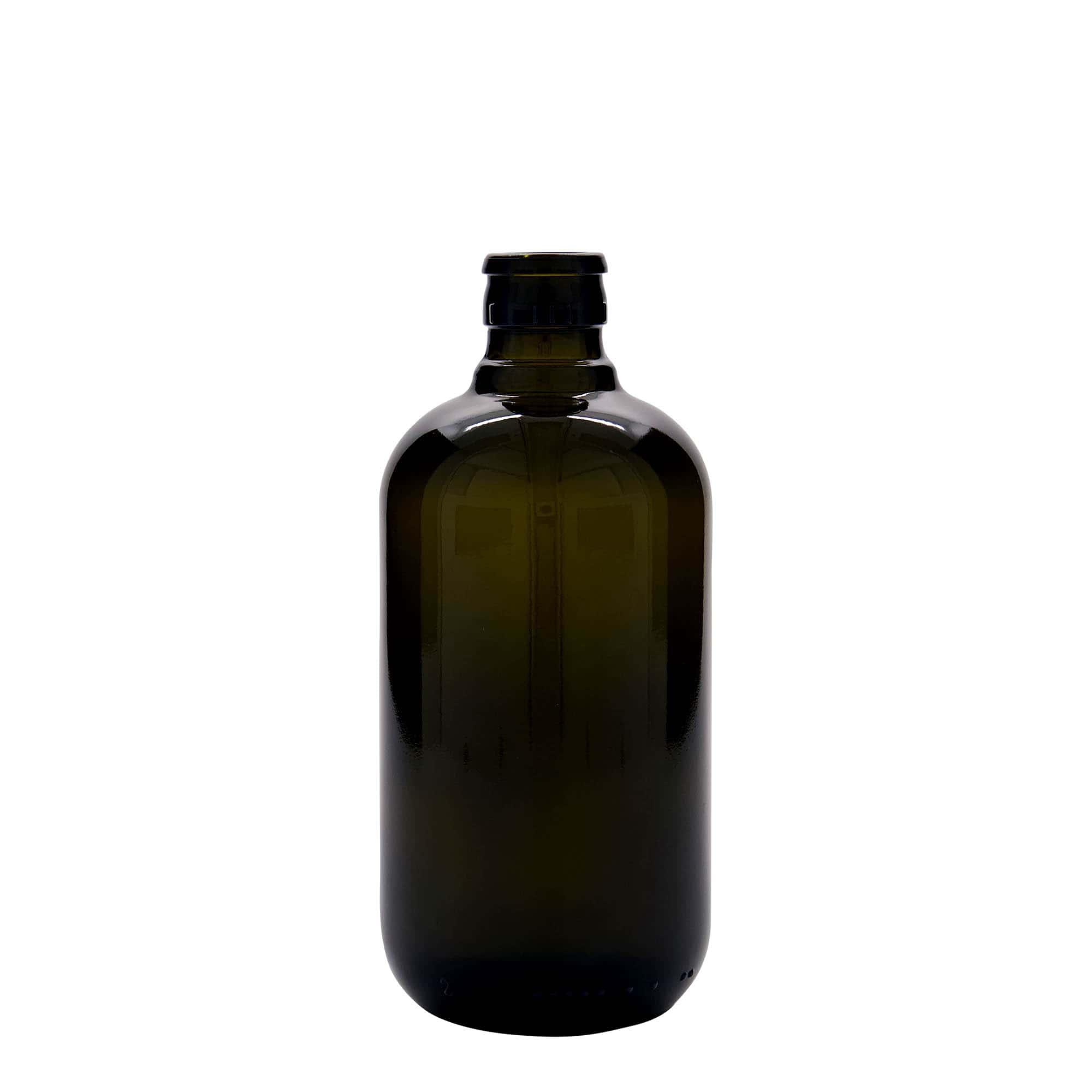 Frasco de vinagre/azeite 'Biolio' 500 ml, vidro verde antigo, bocal: DOP