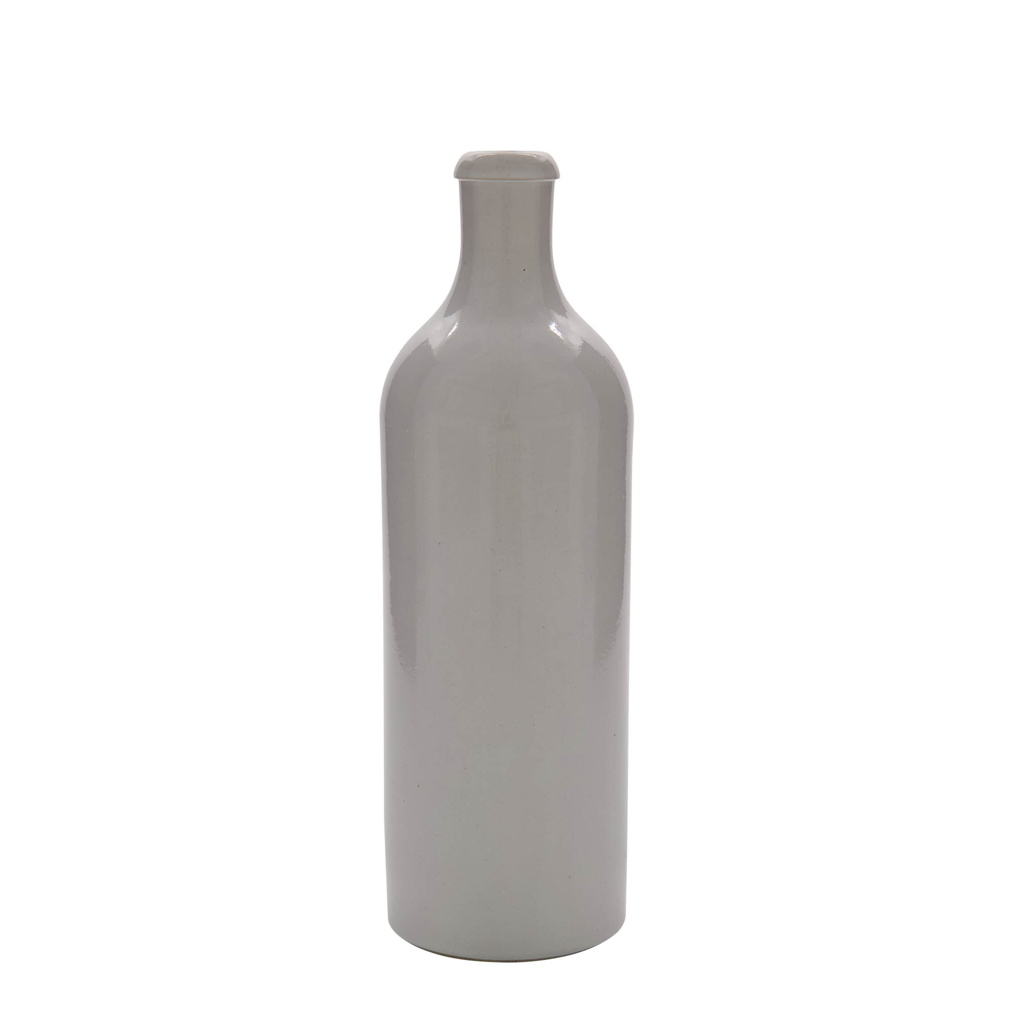 750 ml Jarra de barro, faiança, branca, boca: cortiça 750 ml Jarra de barro, faiança, branca, boca: cortiça