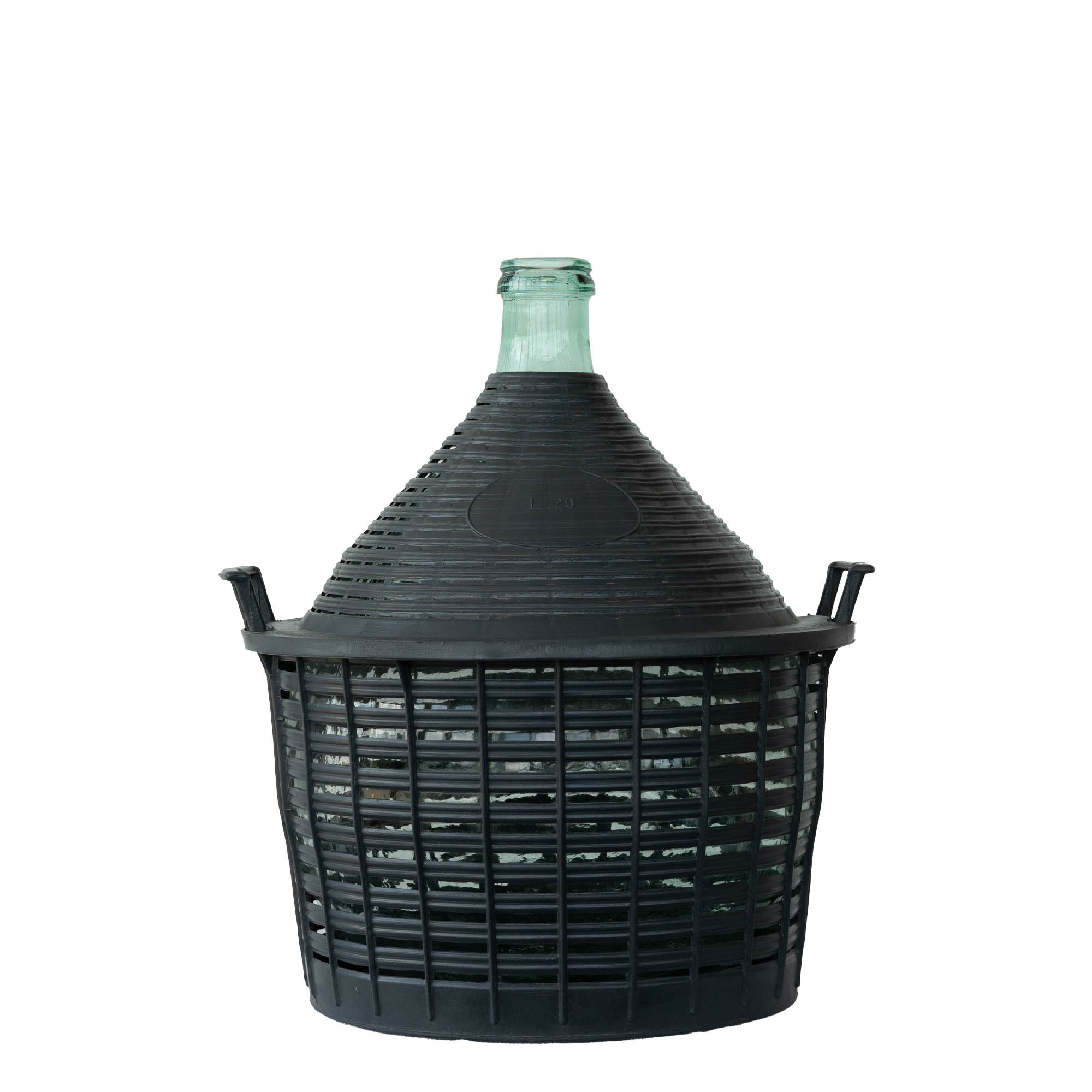Botija de 20 l, pescoço estreito, vidro, boca: tampa de encaixe Botija de 20 l, pescoço estreito, vidro, boca: tampa de encaixe