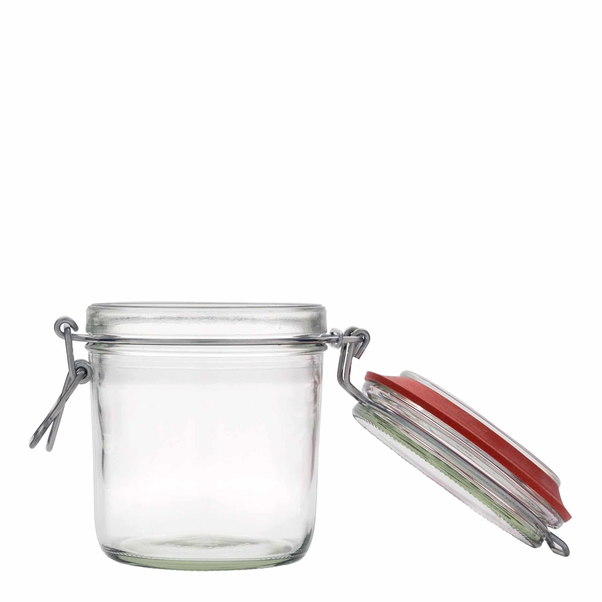 Frasco de vidro com tampa de arame de 530 ml, boca: fecho de arame