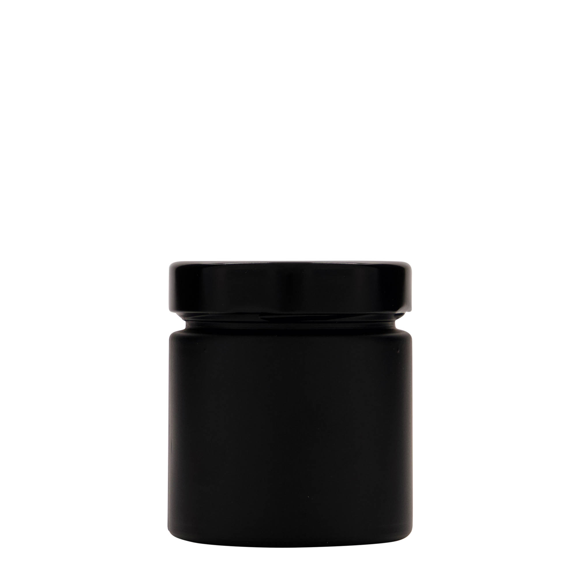220 ml Frasco redondo 'Aurora', preto, Boca: Deep-Twist-Off (DTO 66)