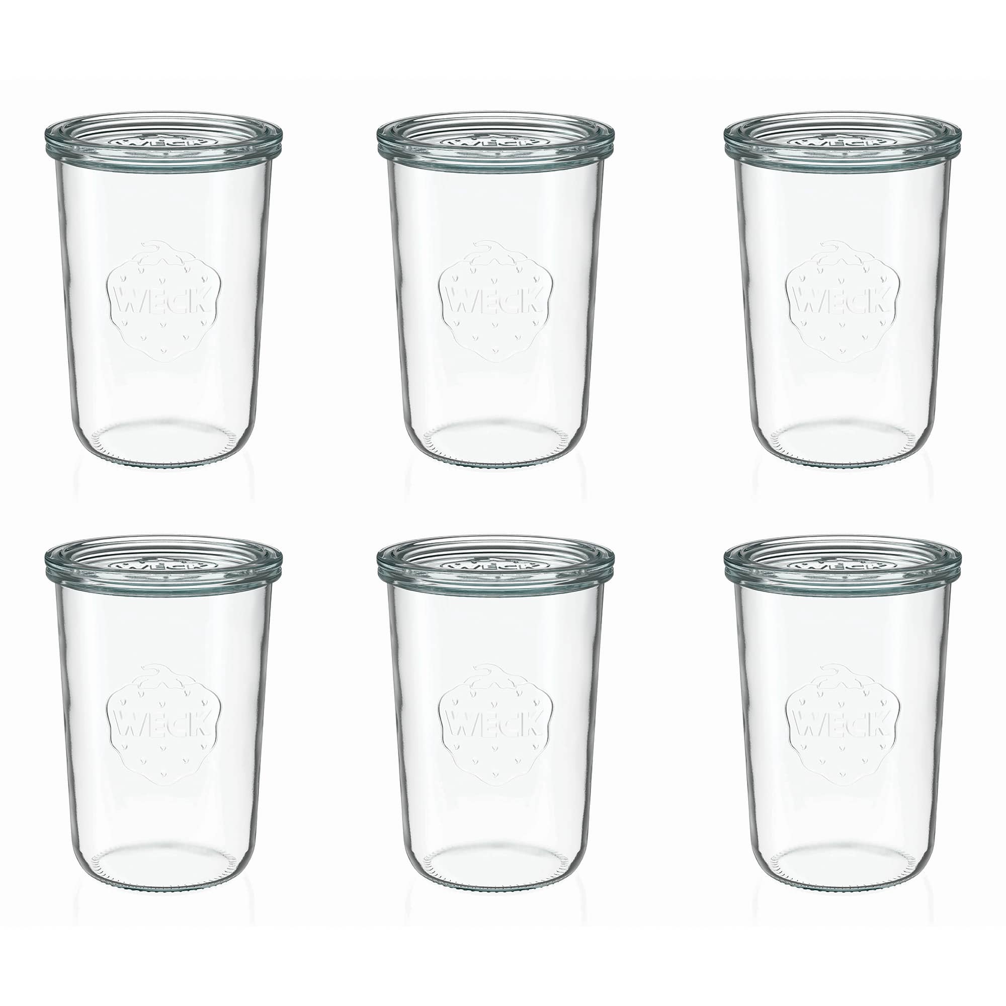 6x 850 ml frasco WECK com tampa de vidro RR 100