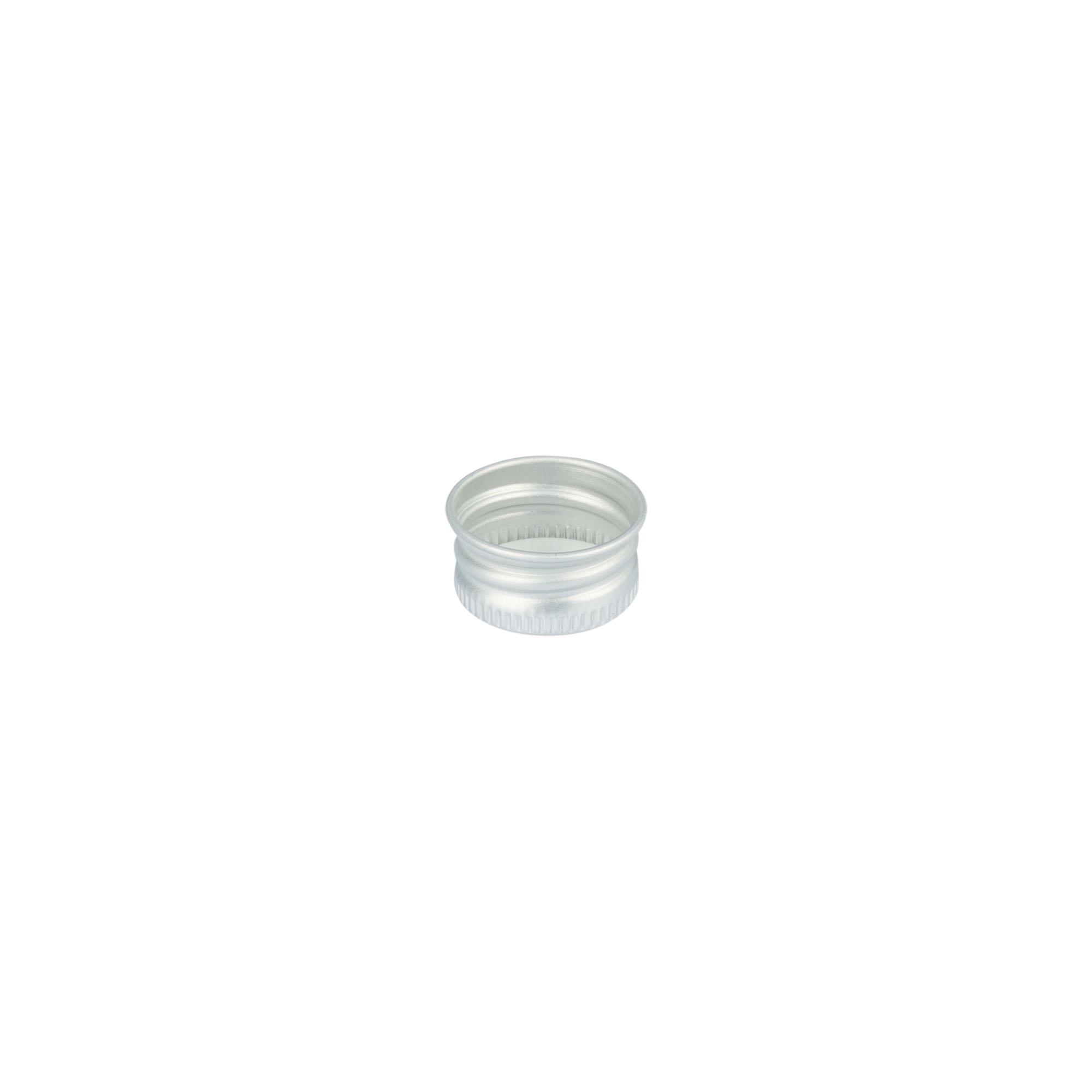 Tampa de rosca, metal, prateada, para bocal: 20/410