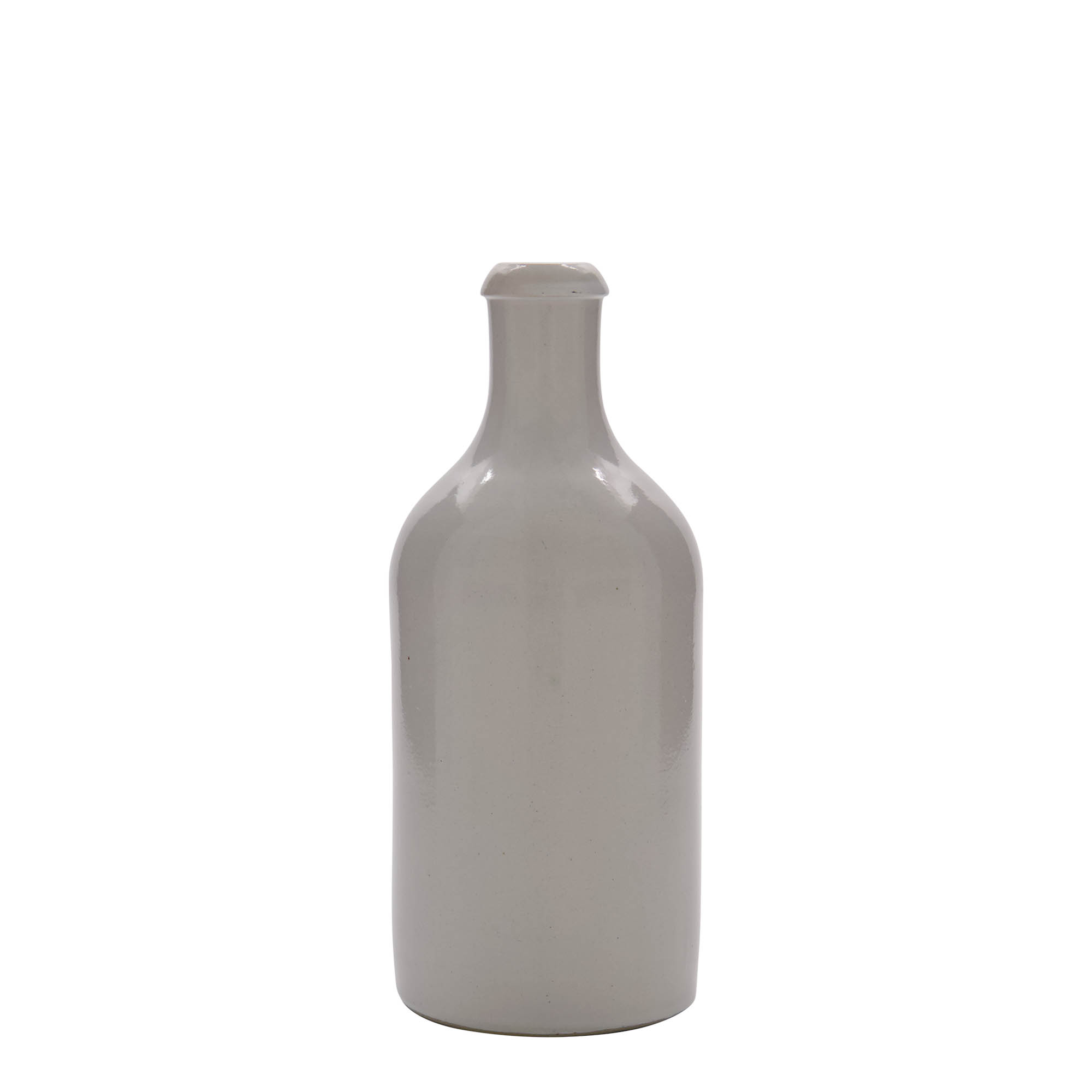 Jarro de barro 500 ml, faiança, branco, abertura: cortiça