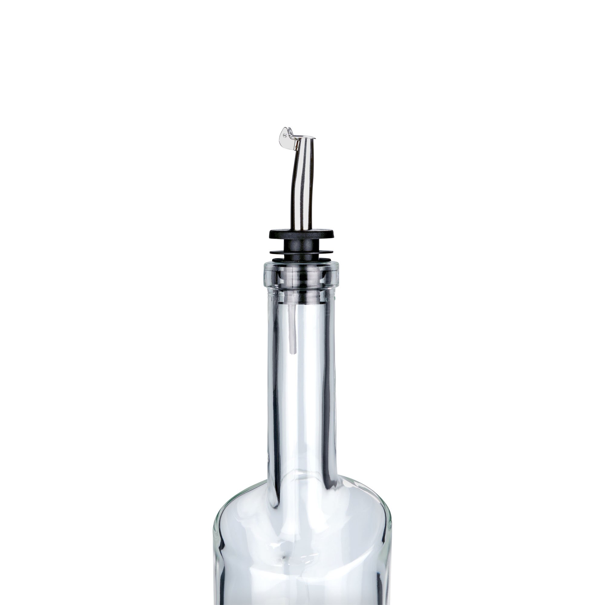 Bico de enchimento Inox com tampa de metal, aço inoxidável, prateado