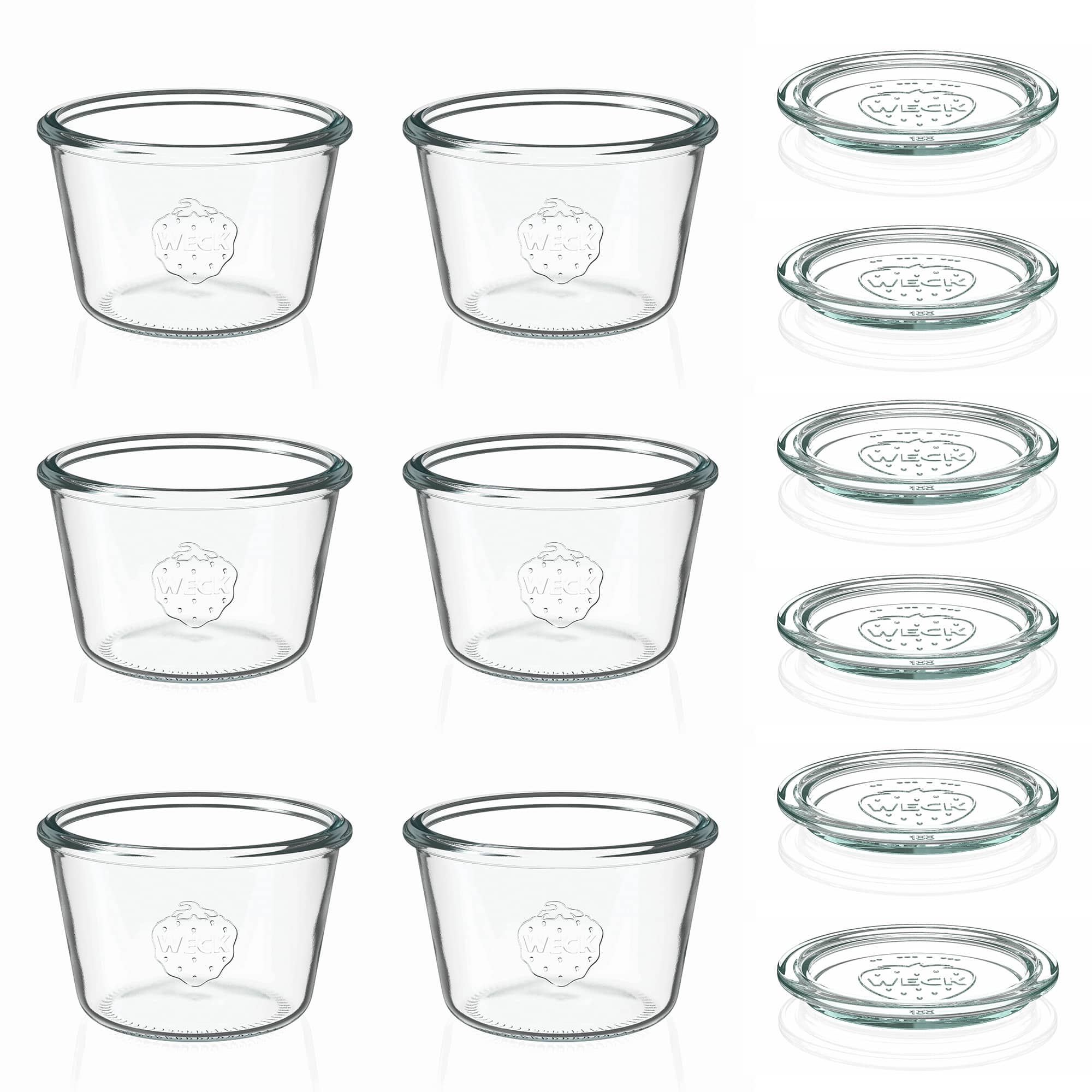 6x 370 ml frasco WECK com tampa de vidro RR 100