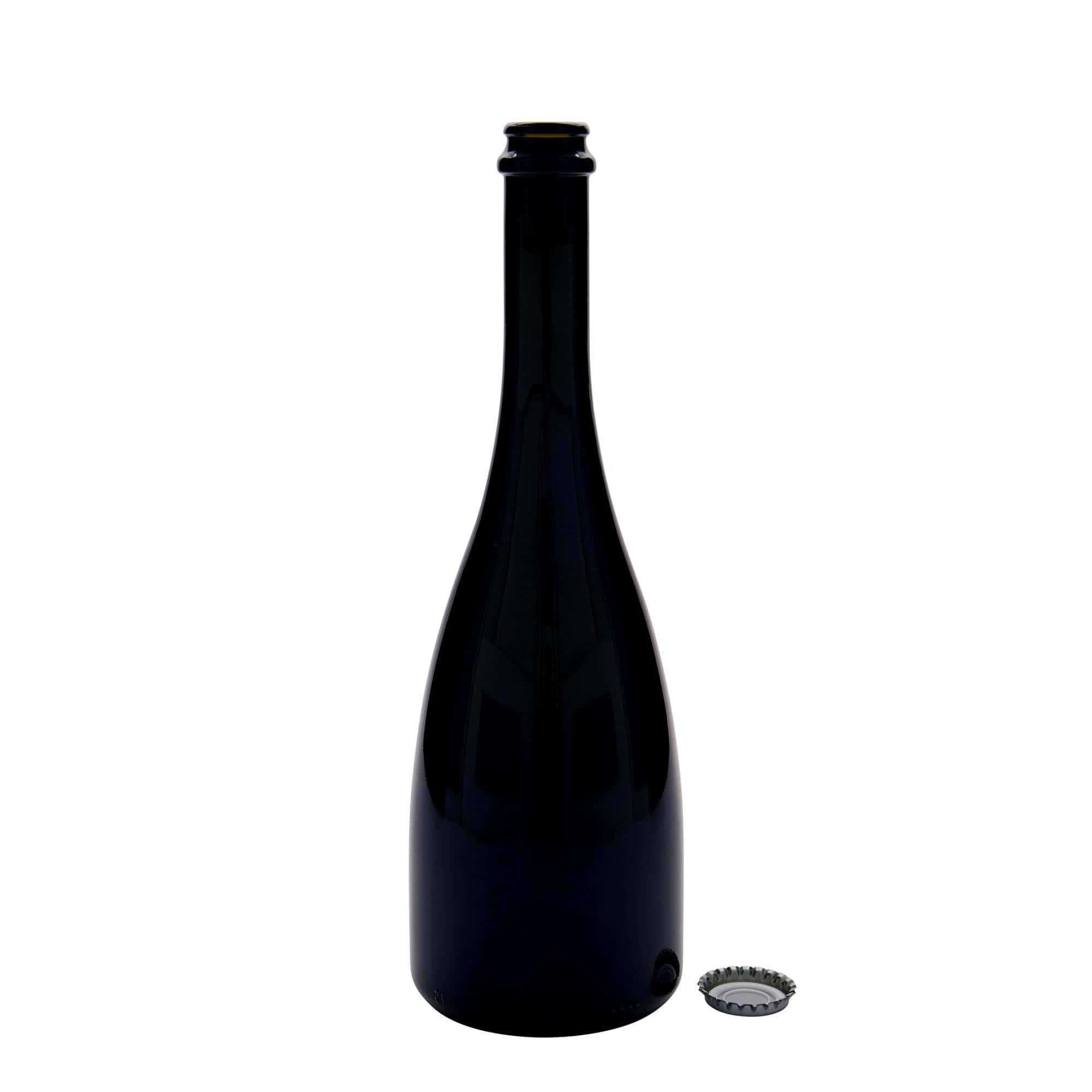 Garrafa de cerveja/espumante 'Tosca' 750 ml, vidro, verde antigo, boca: tampa de coroa