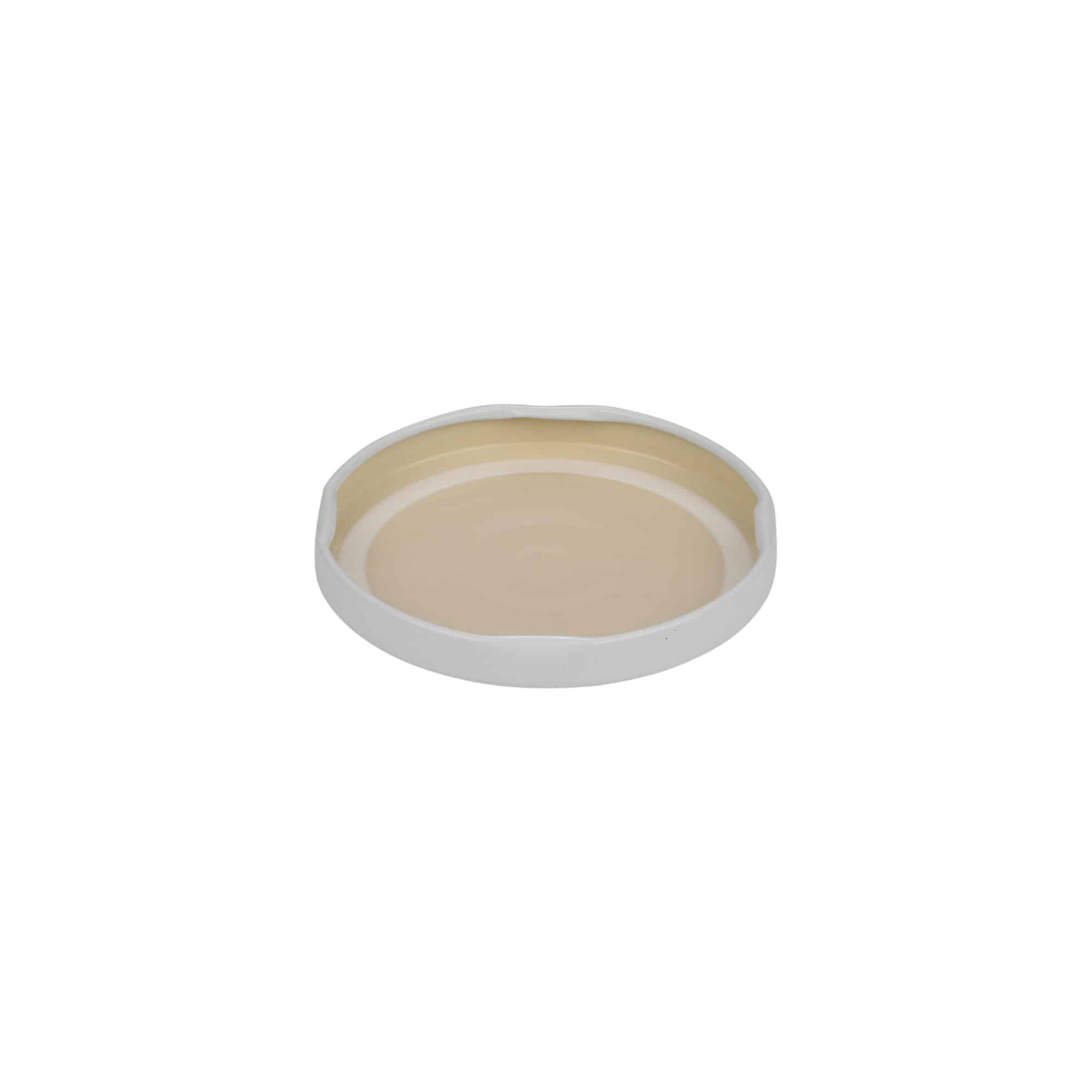 Tampa Twist-Off, folha de flandres, branco, para boca: TO 66