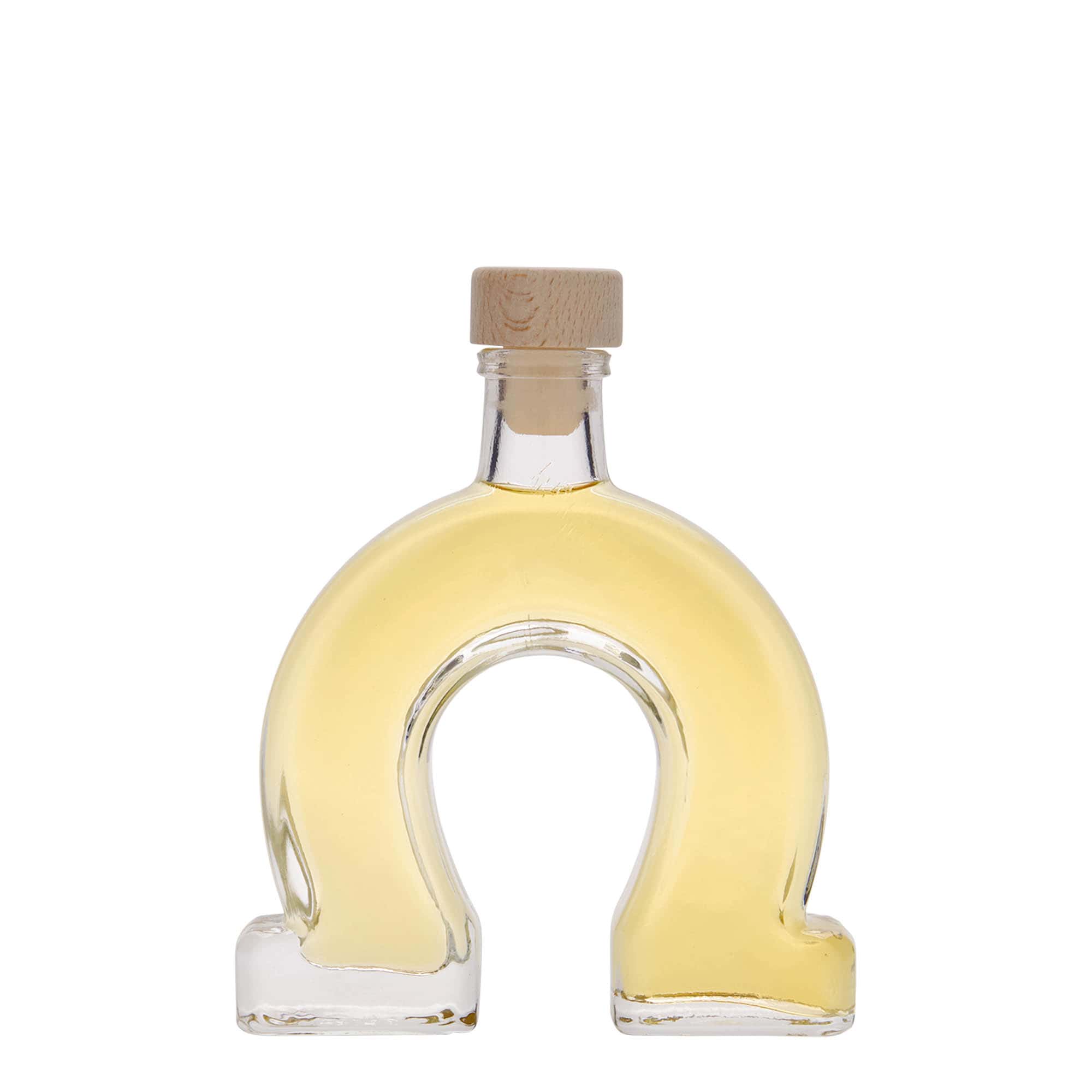 Frasco de vidro de 100 ml 'Ferradura', boca: cortiça