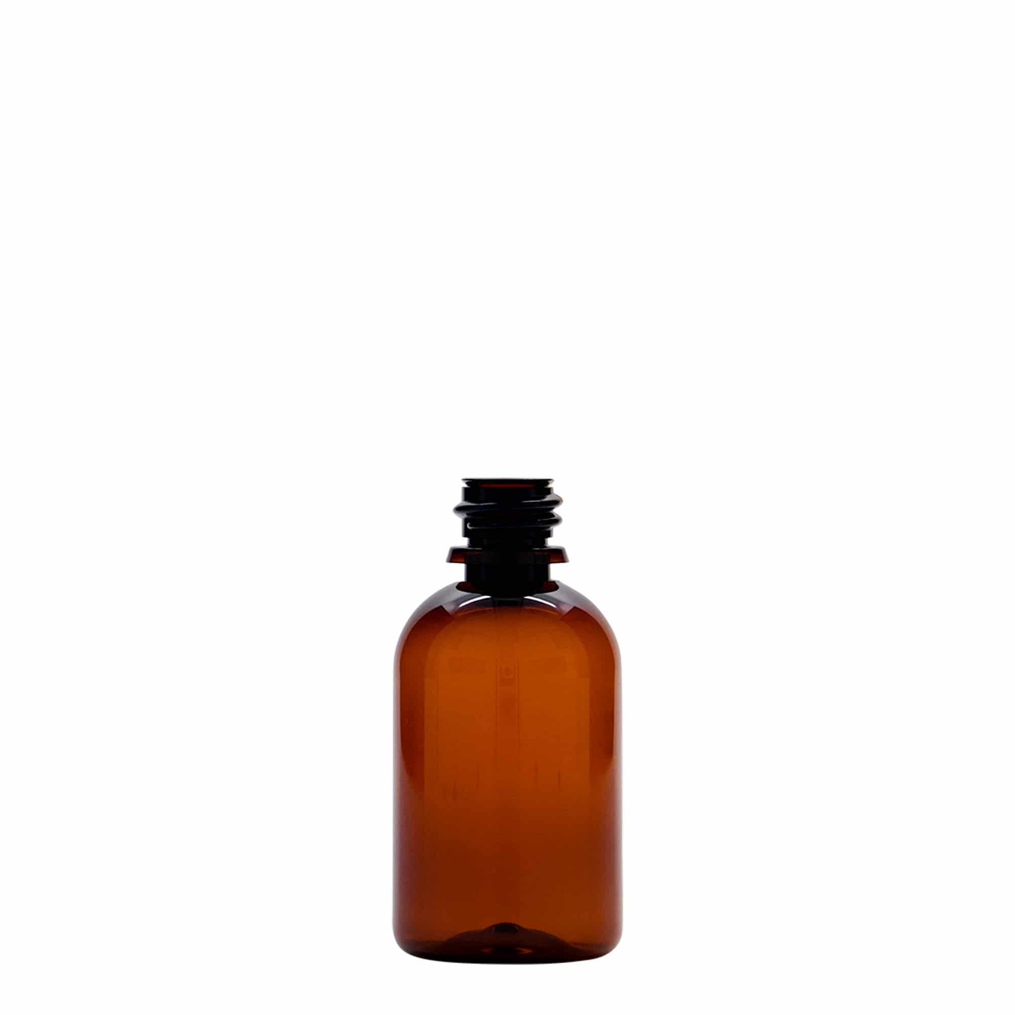 Frasco médico PET de 50 ml 'Easy Living', castanho, plástico, bocal: DIN 18