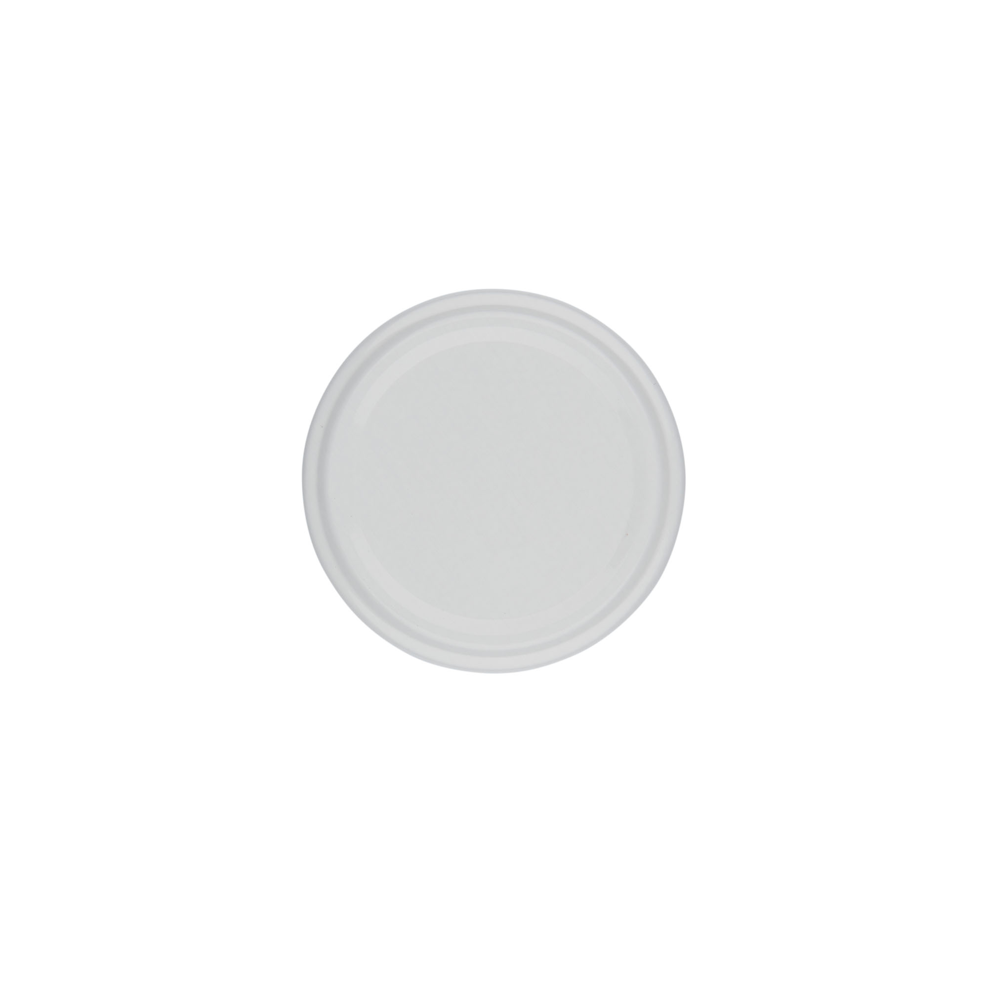 Tampa Twist-Off, chapa de ferro branca, branca, para abertura: TO 58 Tampa Twist-Off, chapa de ferro branca, branca, para abertura: TO 58