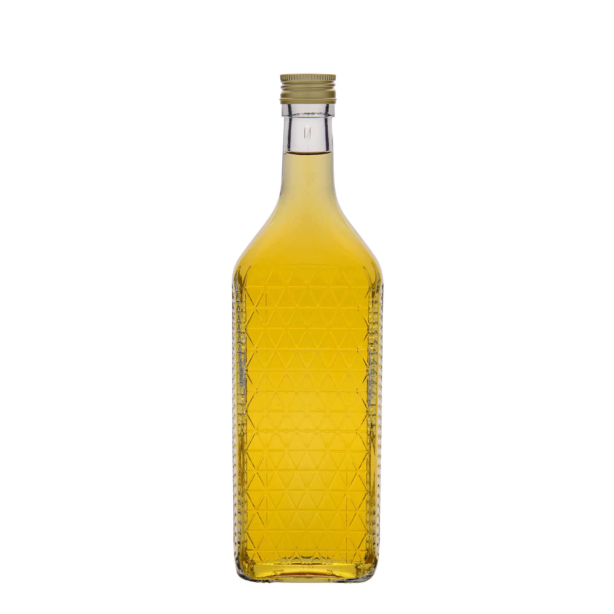 700 ml Garrafa de vidro 'Caruso', retangular, boca: PP 31,5