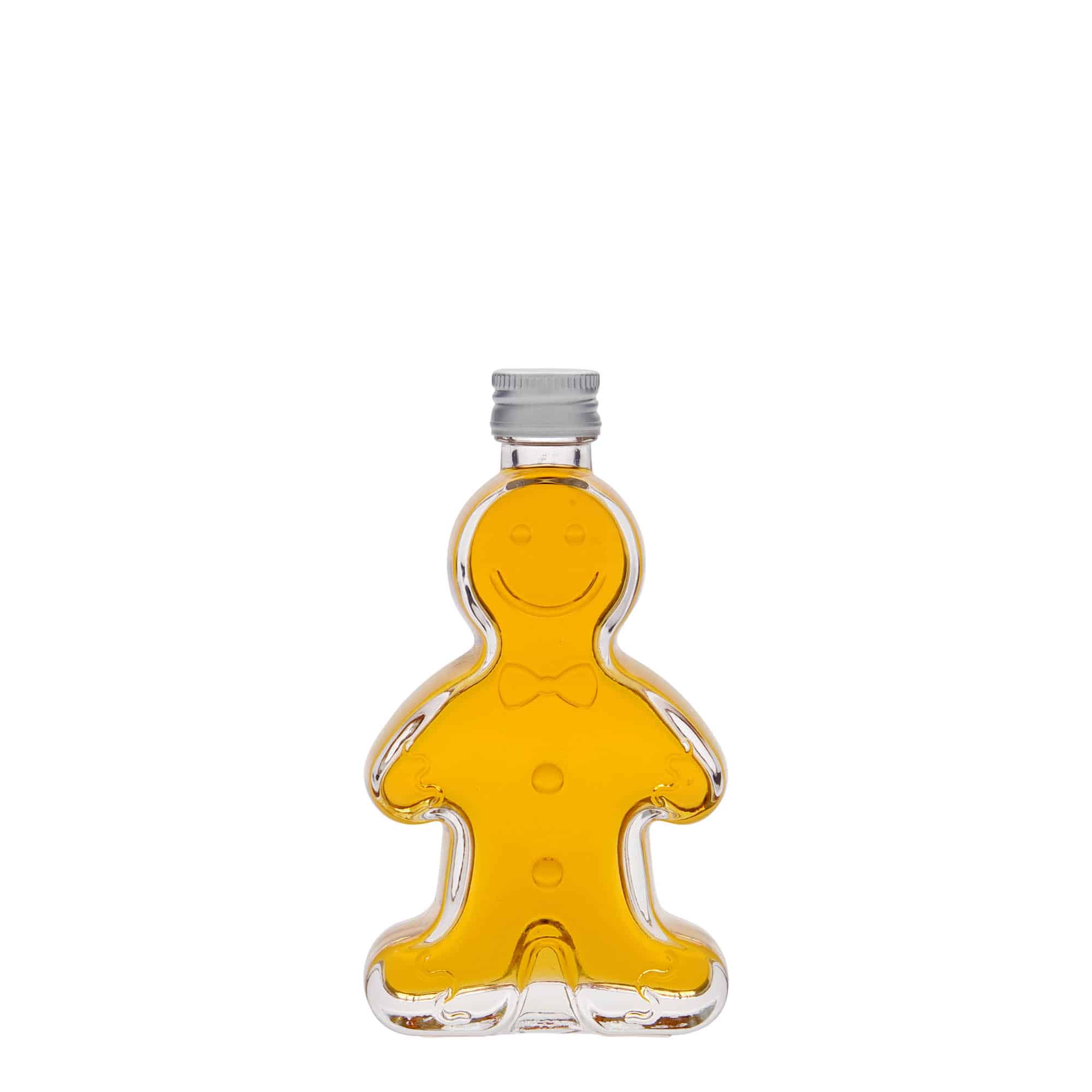 Frasco de vidro de 50 ml 'Homem de Gengibre', Boca: PP 18