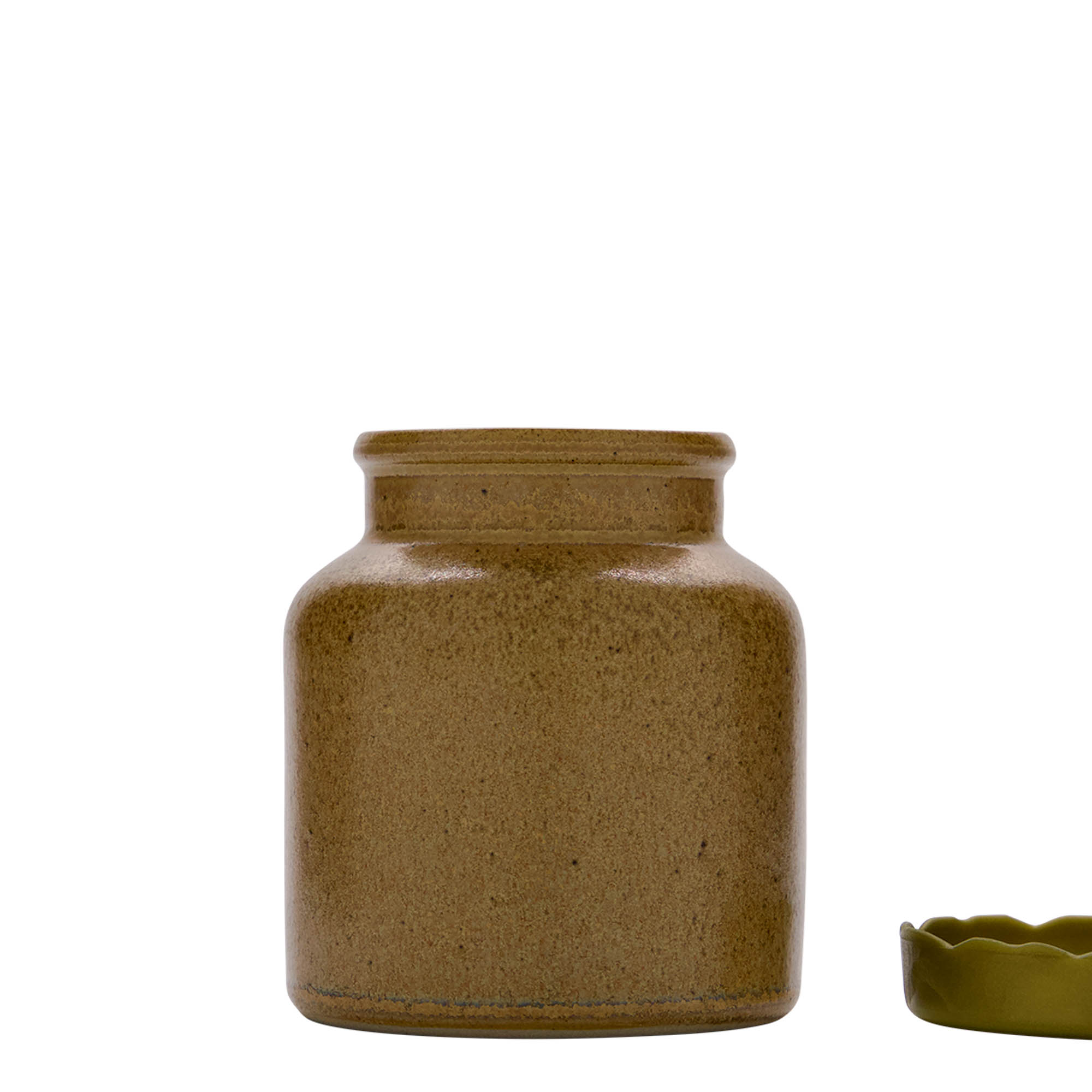 Vaso de grés 270 ml, cerâmica, castanho-cristal, abertura: tampa de encaixe