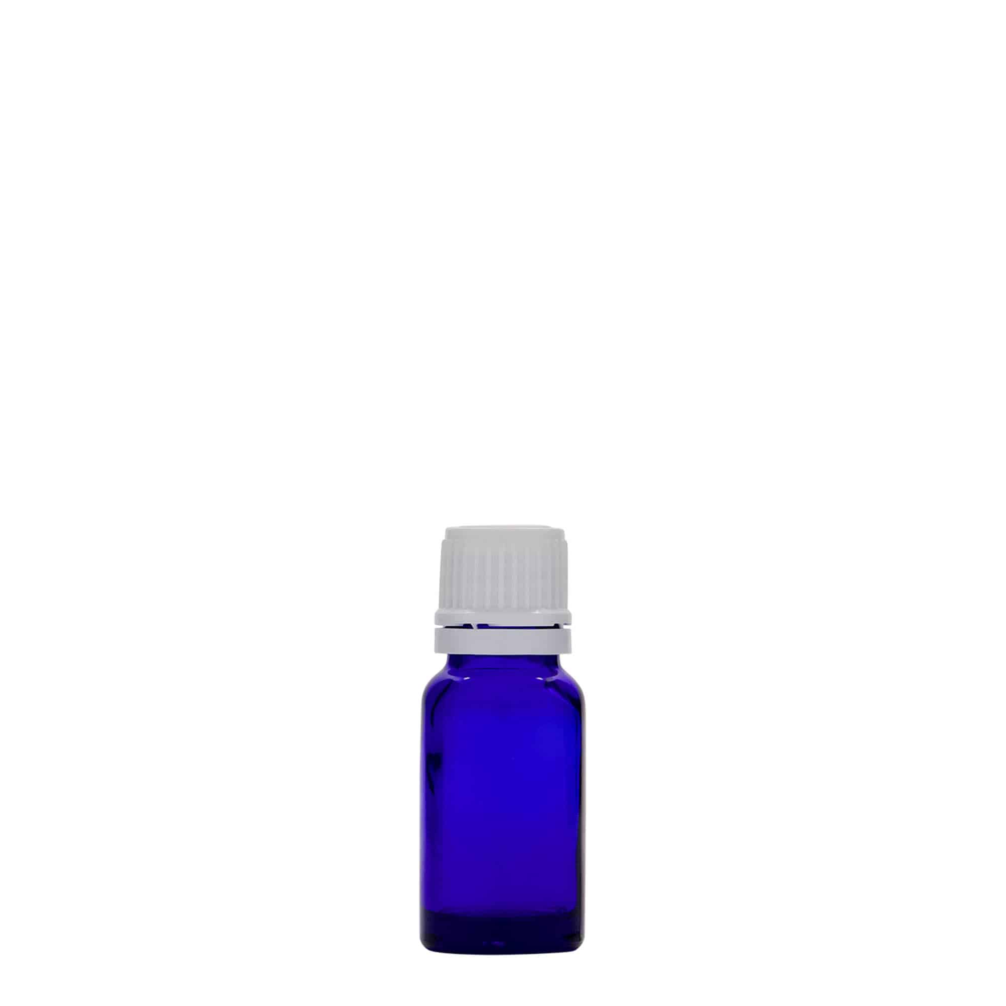 Frasco de medicamento de 10 ml, vidro, azul royal, bocal: DIN 18