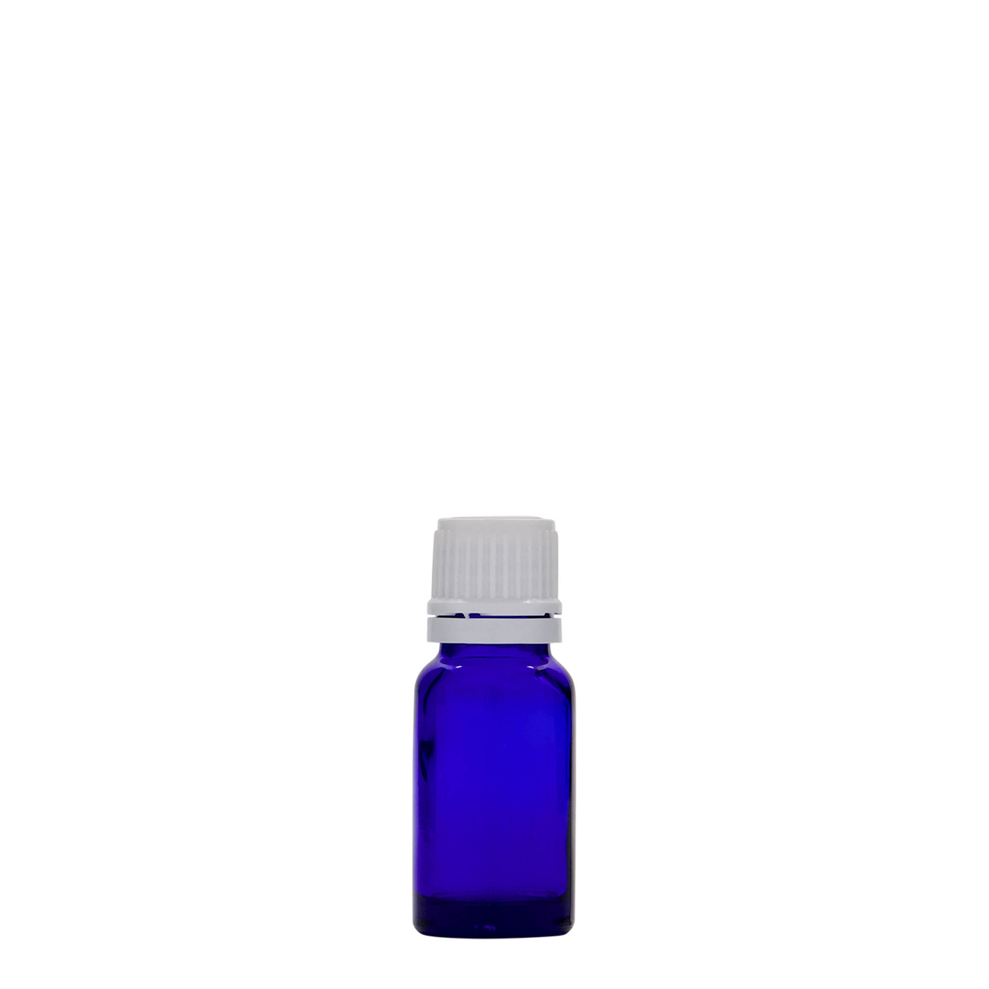 Frasco de medicamento de 10 ml, vidro, azul royal, bocal: DIN 18 Frasco de medicamento de 10 ml, vidro, azul royal, bocal: DIN 18