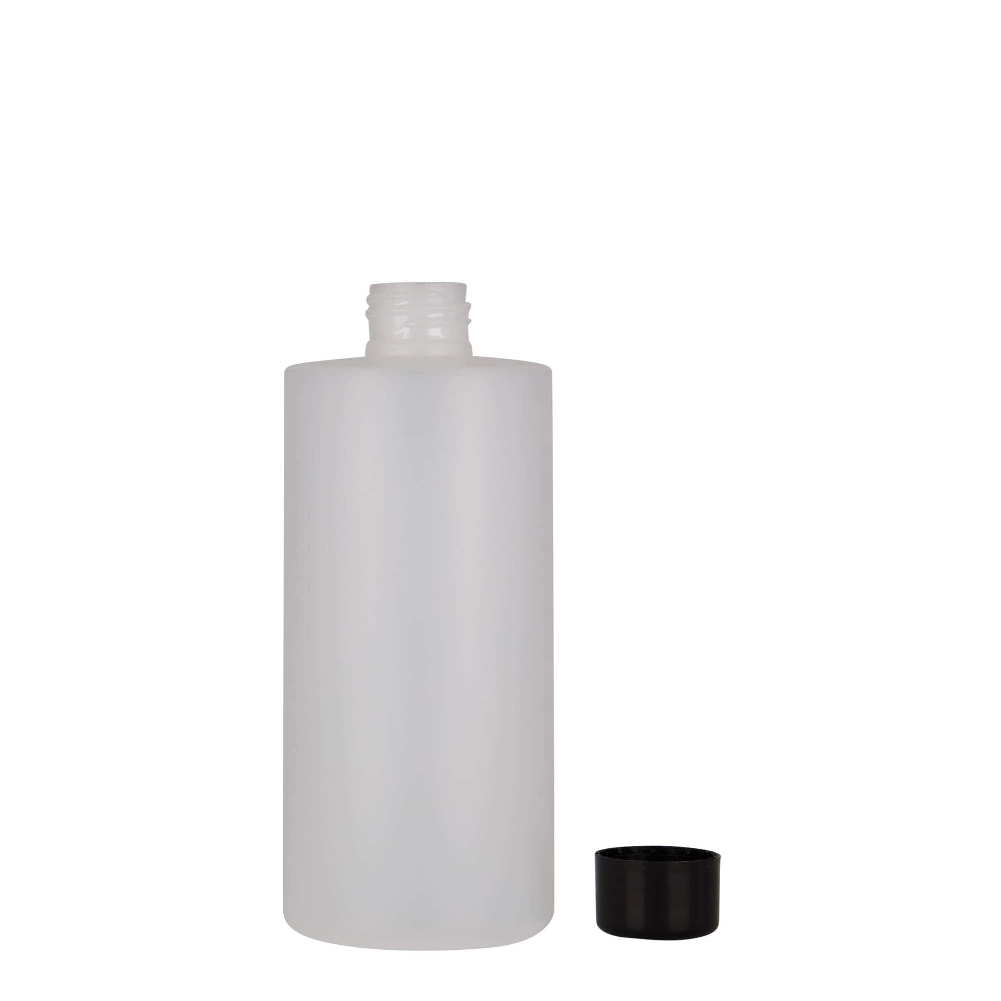 Frasco de plástico de 300 ml 'Pipe', HDPE, branco, bocal: 24/410