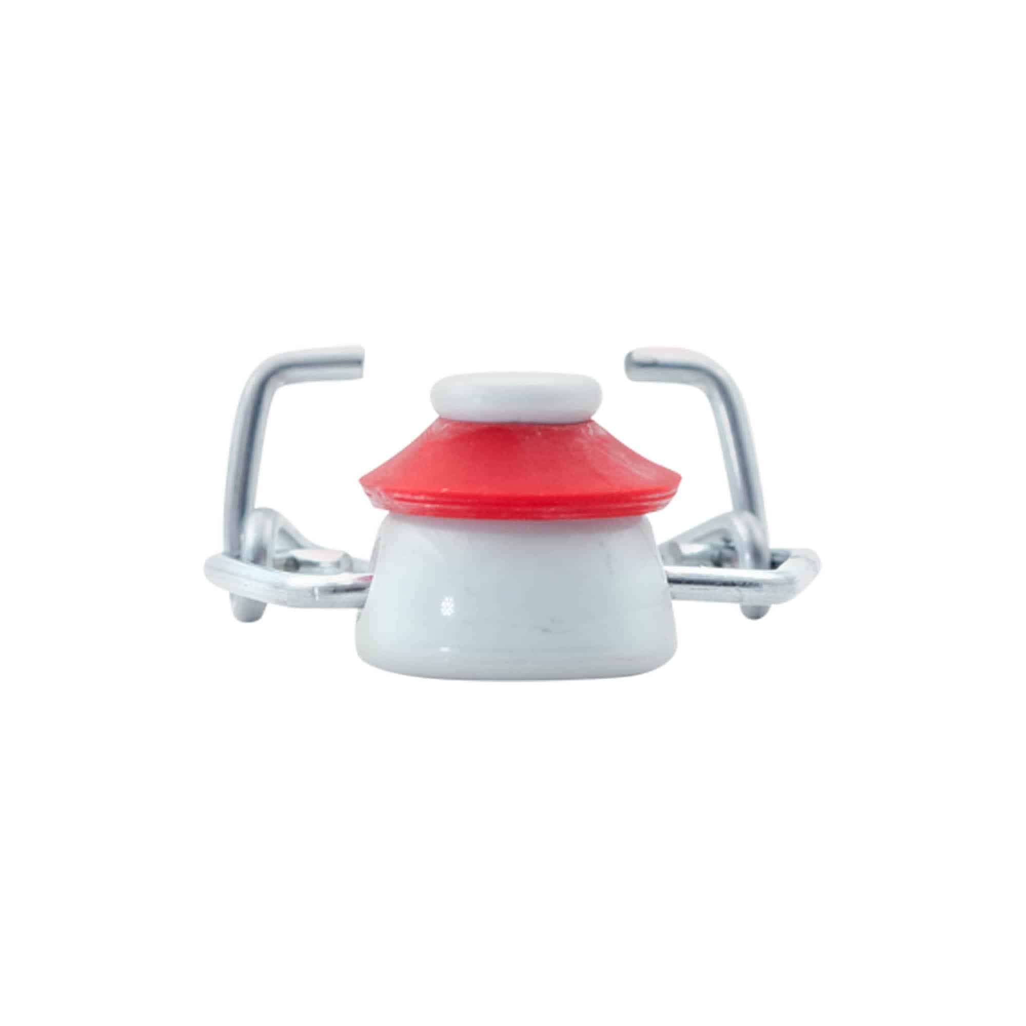 Fecho de pressão padrão, plástico, vermelho-branco