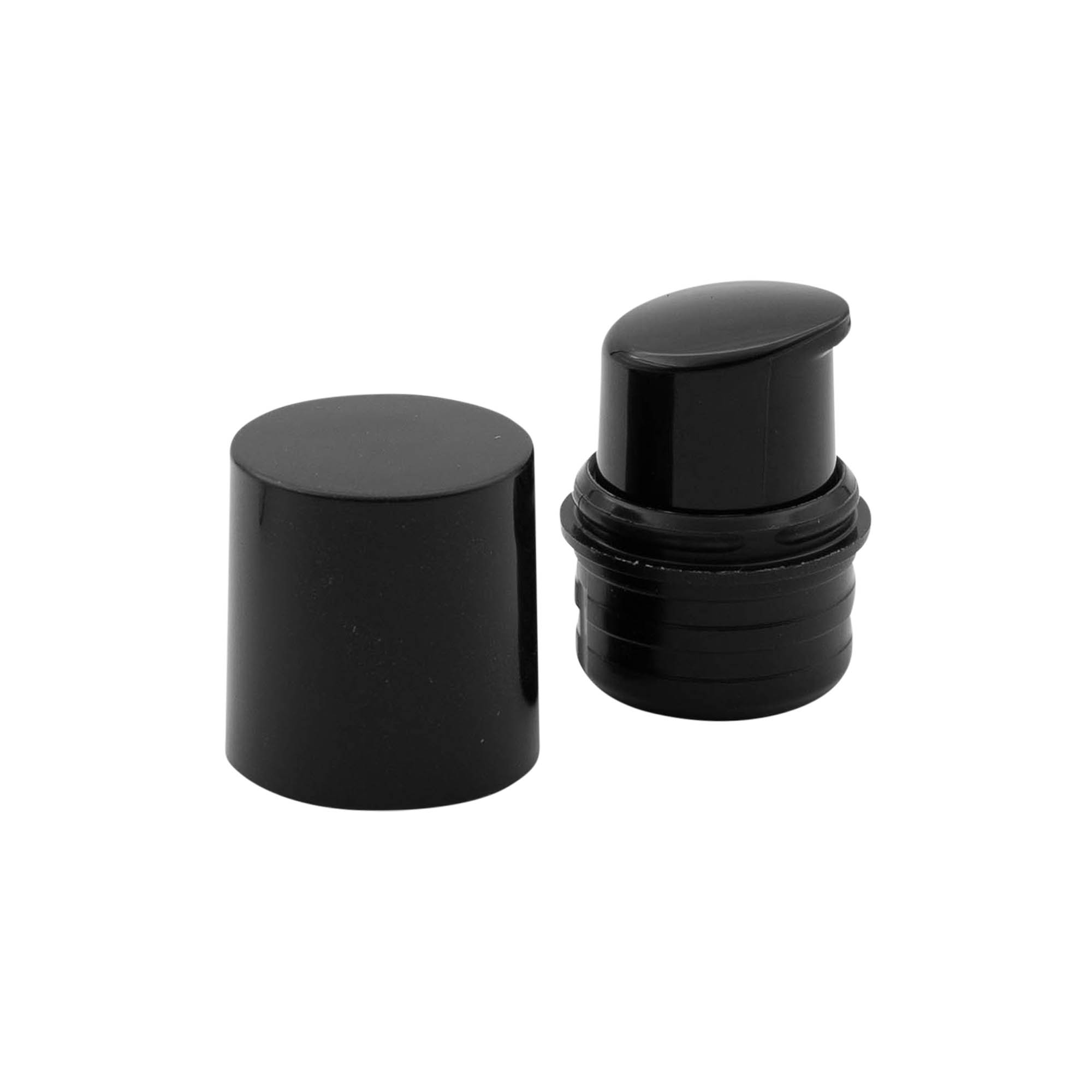 Cabeça de bomba dispensadora airless 'Nano', plástico PP, preto