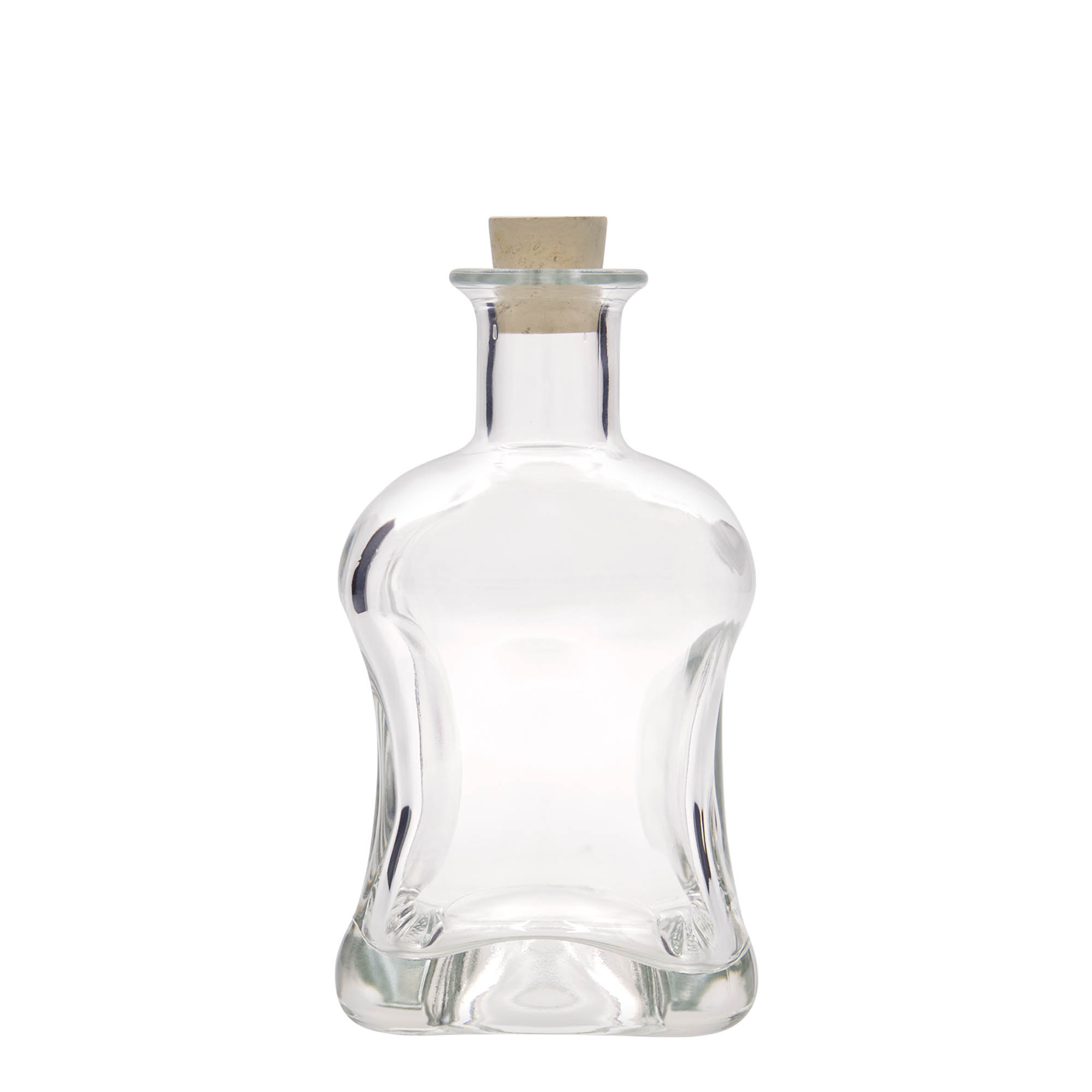 Garrafa de vidro de 500 ml 'Dublin', quadrada, boca: cortiça