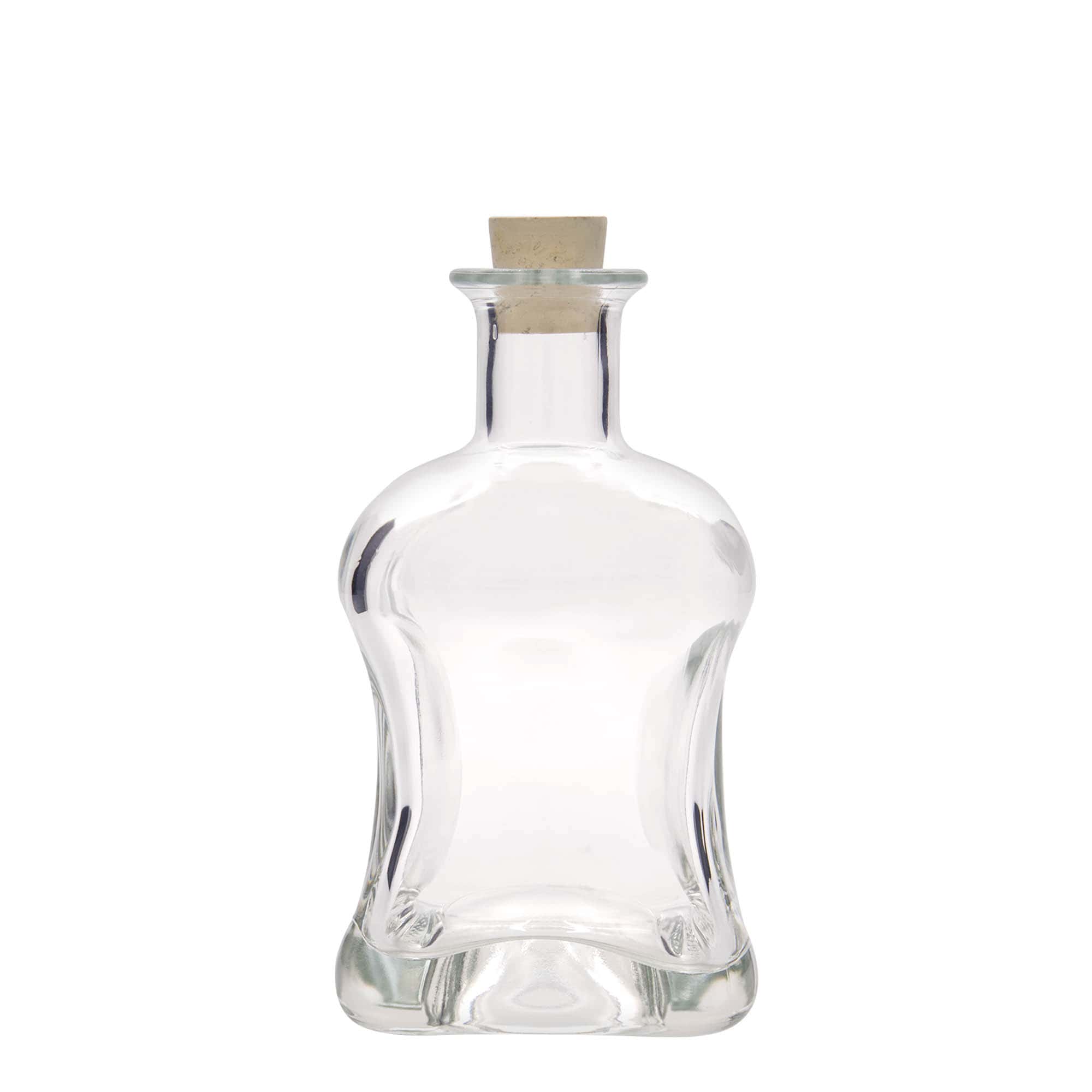 Garrafa de vidro de 500 ml 'Dublin', quadrada, boca: cortiça