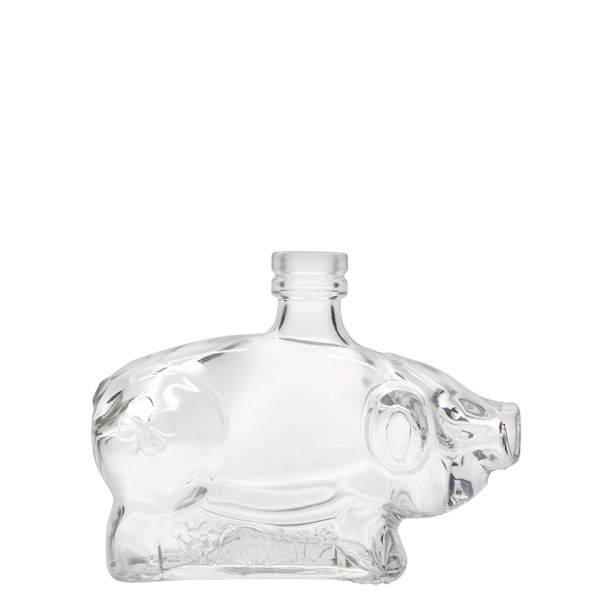 Frasco de vidro de 200 ml 'Porquinho da Sorte', abertura: cortiça