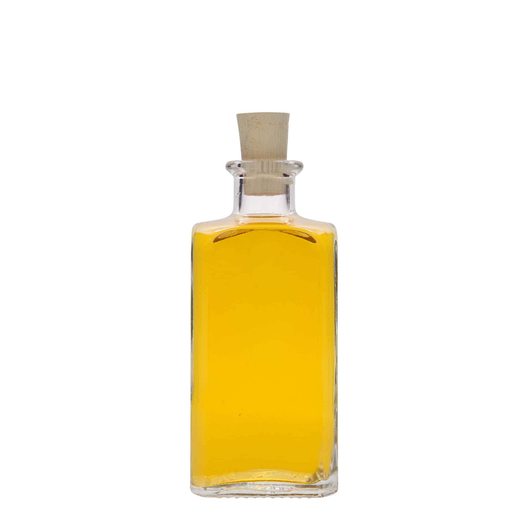 Frasco de vidro de 250 ml Apotheker Carré, quadrado, boca: cortiça