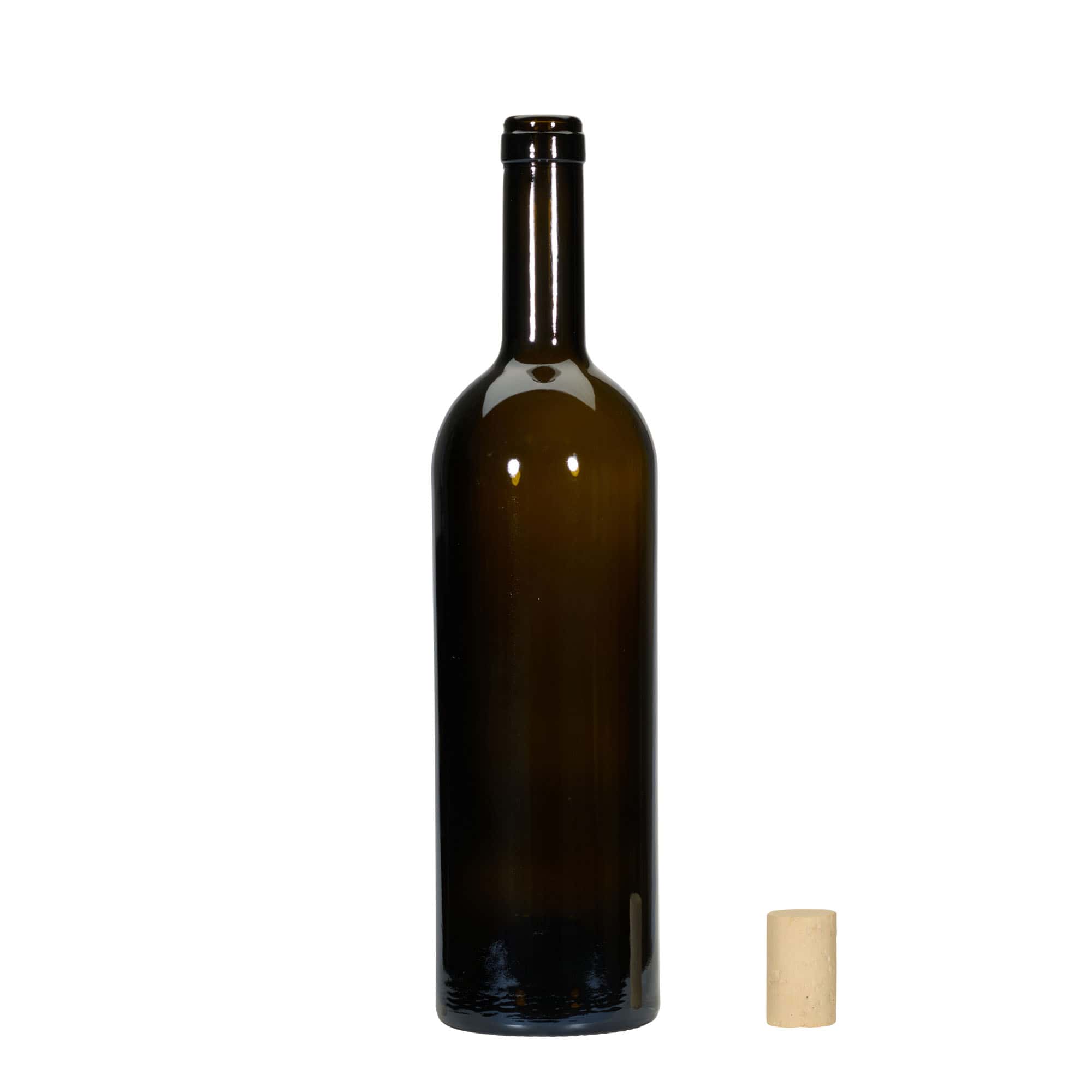 Garrafa de vinho 750 ml 'Golia', verde antigo, boca: cortiça