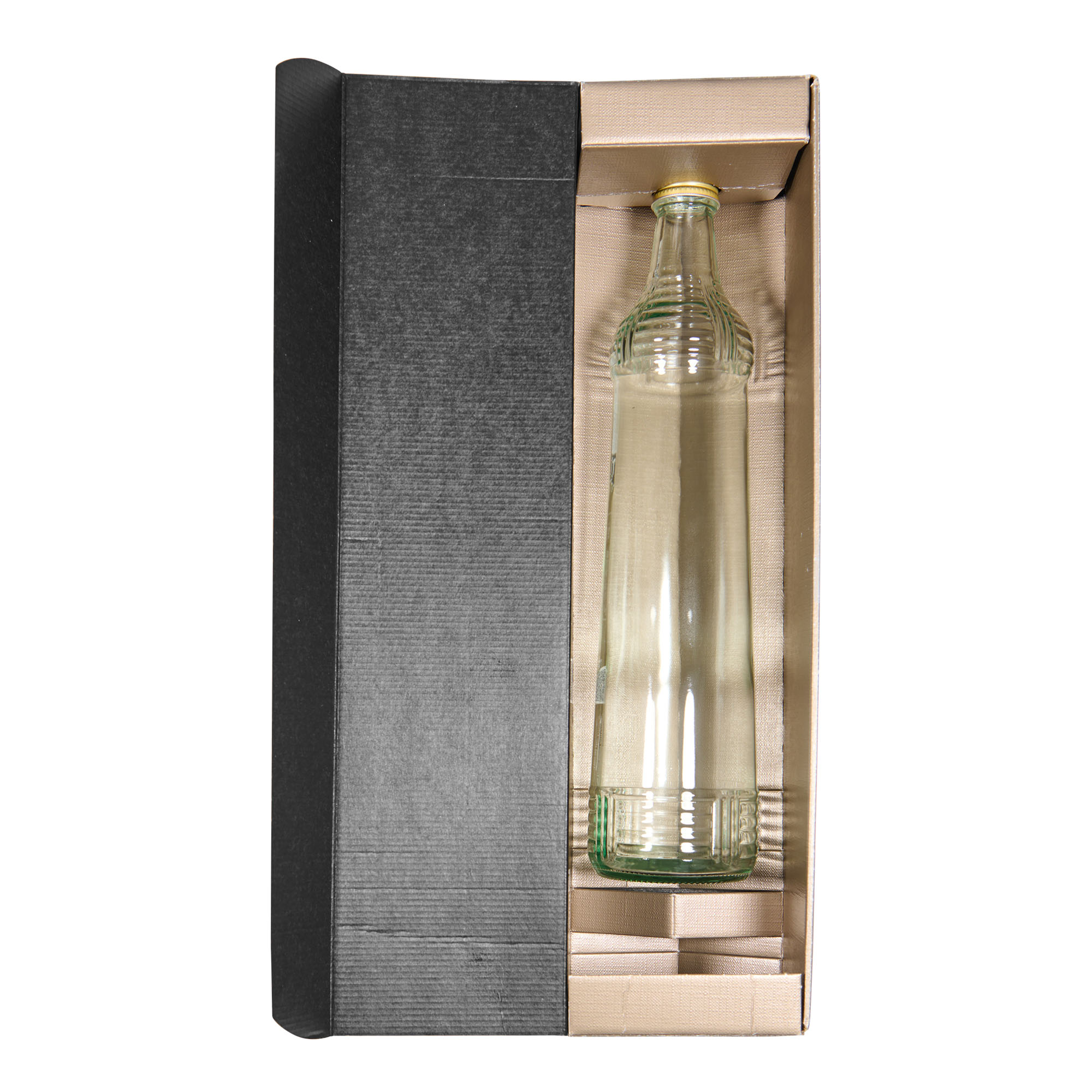 Caixa de presente 'Metallic', retangular, cartão, champanhe