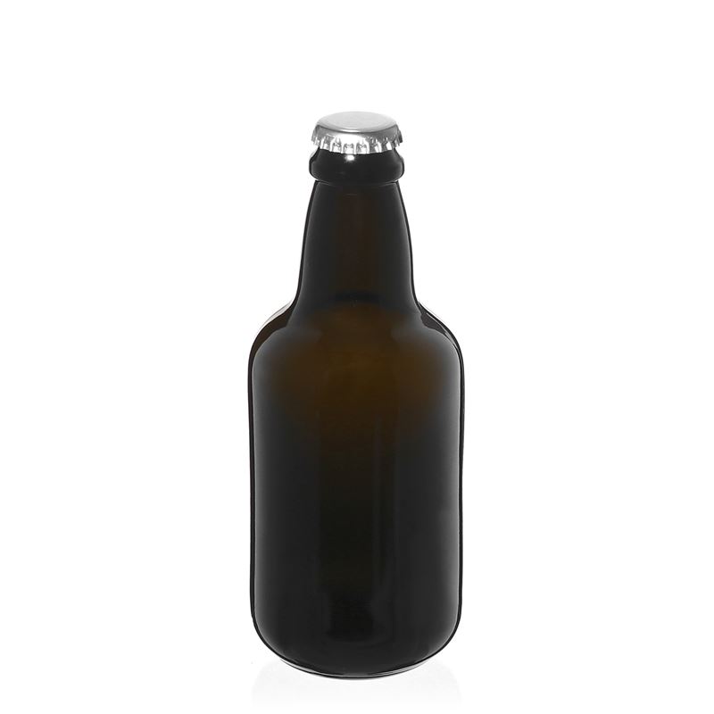 Garrafa de cerveja 330 ml 'Era', vidro, verde antigo, boca: tampa de coroa