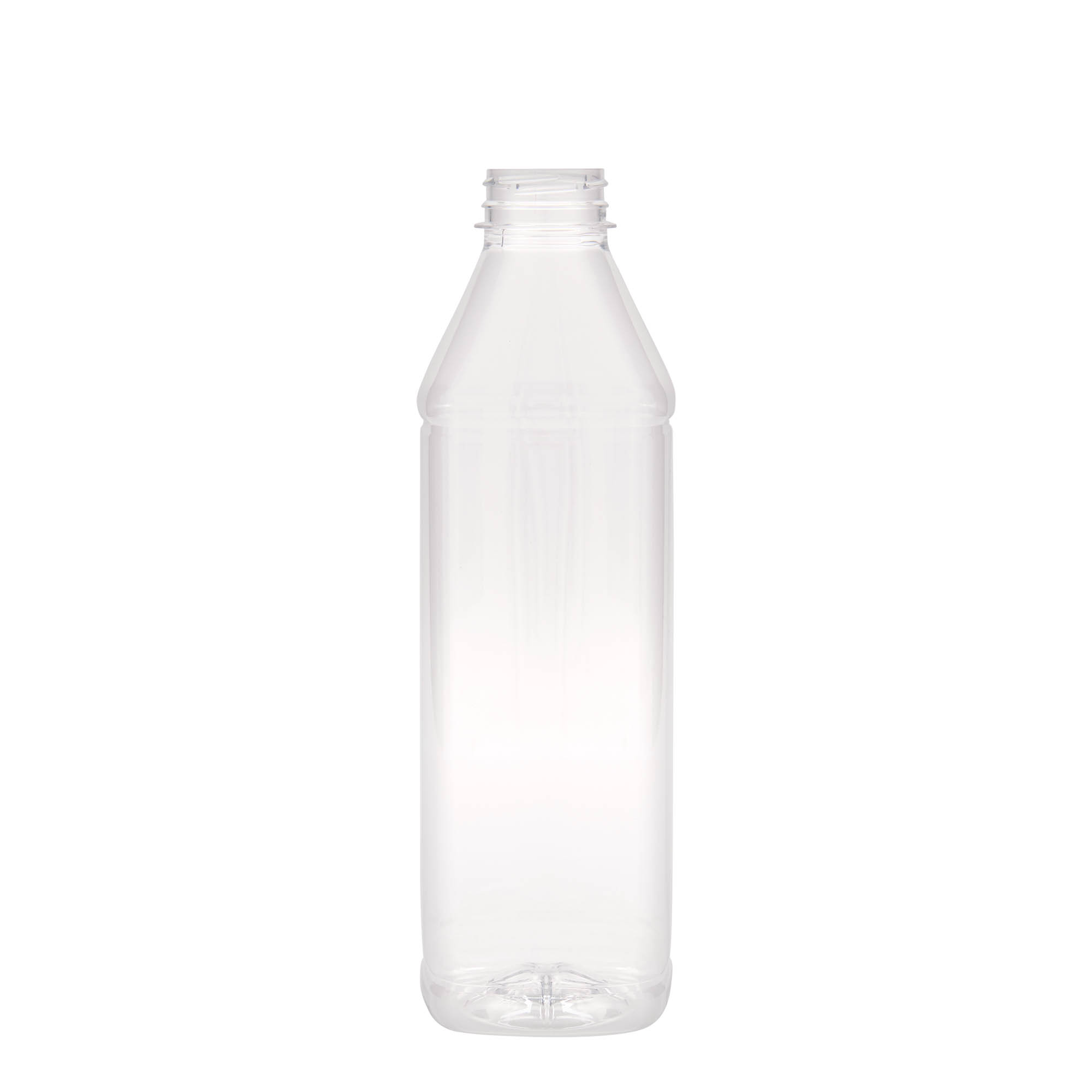 Garrafa PET 1.000 ml 'Milk and Juice Carré', quadrada, plástico, boca: 38 mm Garrafa PET 1.000 ml 'Milk and Juice Carré', quadrada, plástico, boca: 38 mm