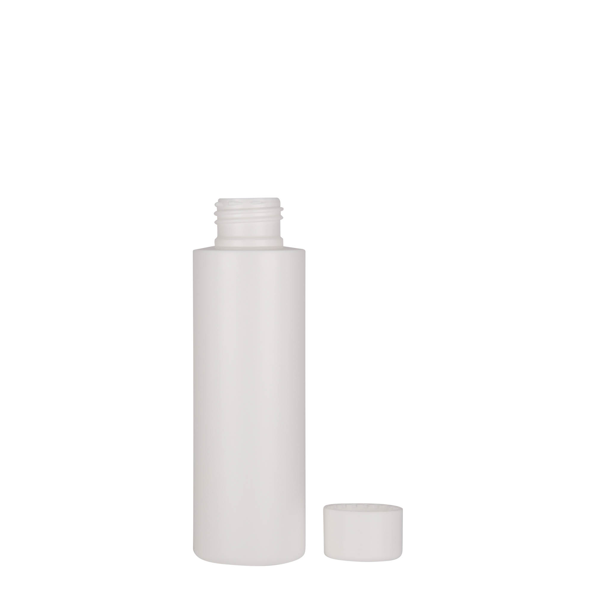 Frasco de plástico de 100 ml 'Pipe', HDPE, branco, bocal: 24/410