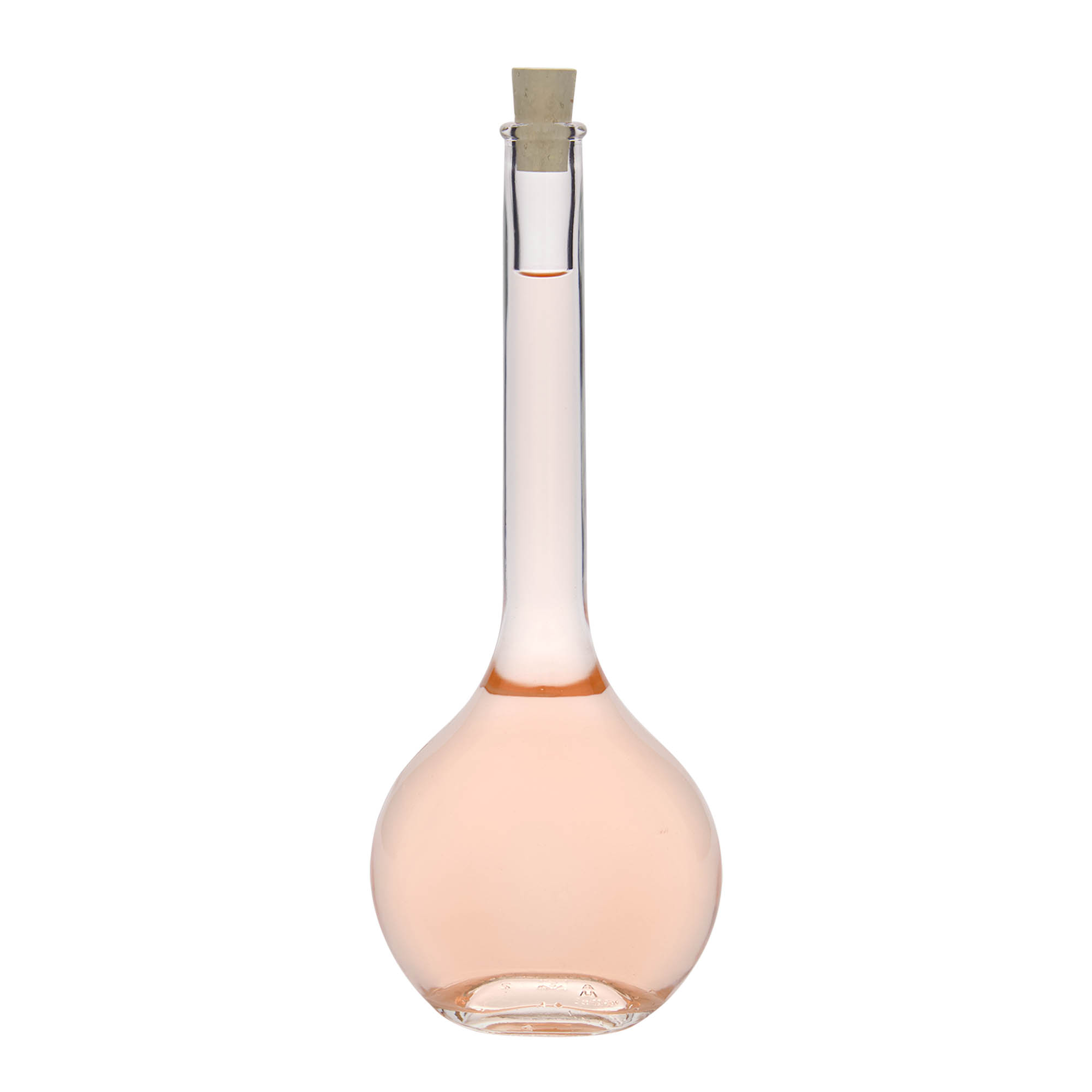 Garrafa de vidro de 500 ml 'Contessa', oval, boca: cortiça