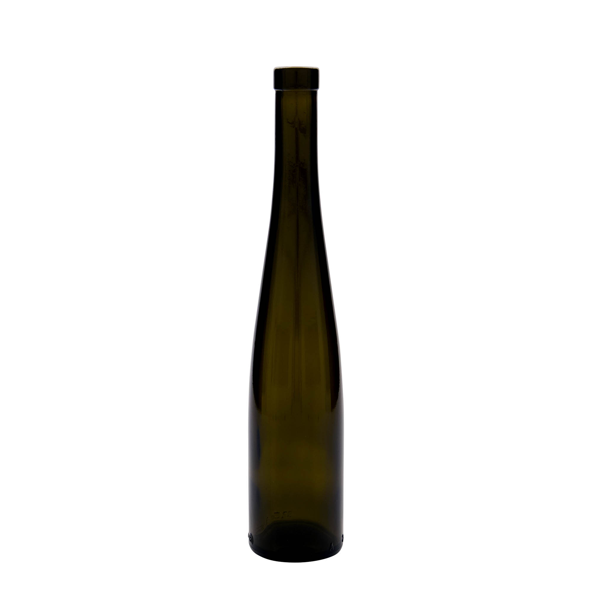 Garrafa de vidro de 375 ml 'Weinschlegel', verde antigo, boca: cortiça