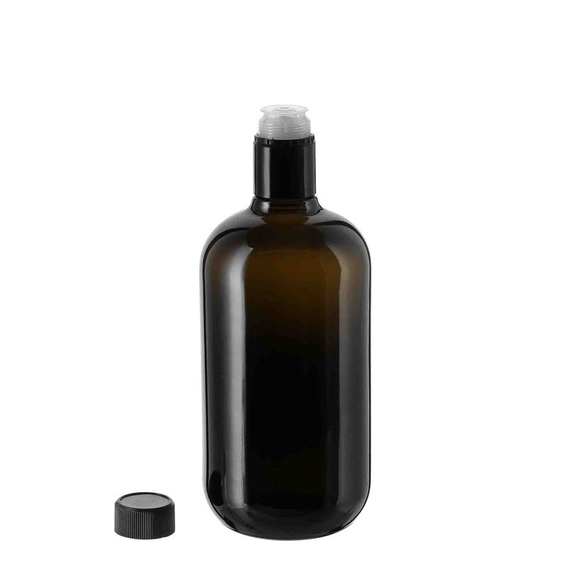 Garrafa de vinagre/azeite 'Biolio' 750 ml, vidro, verde antigo, bocal: DOP Garrafa de vinagre/azeite 'Biolio' 750 ml, vidro, verde antigo, bocal: DOP