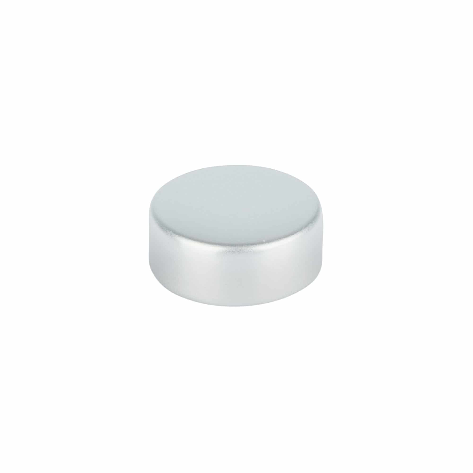 Tampa de rosca, metal, prata, para bocal: GPI 28/400 Tampa de rosca, metal, prata, para bocal: GPI 28/400