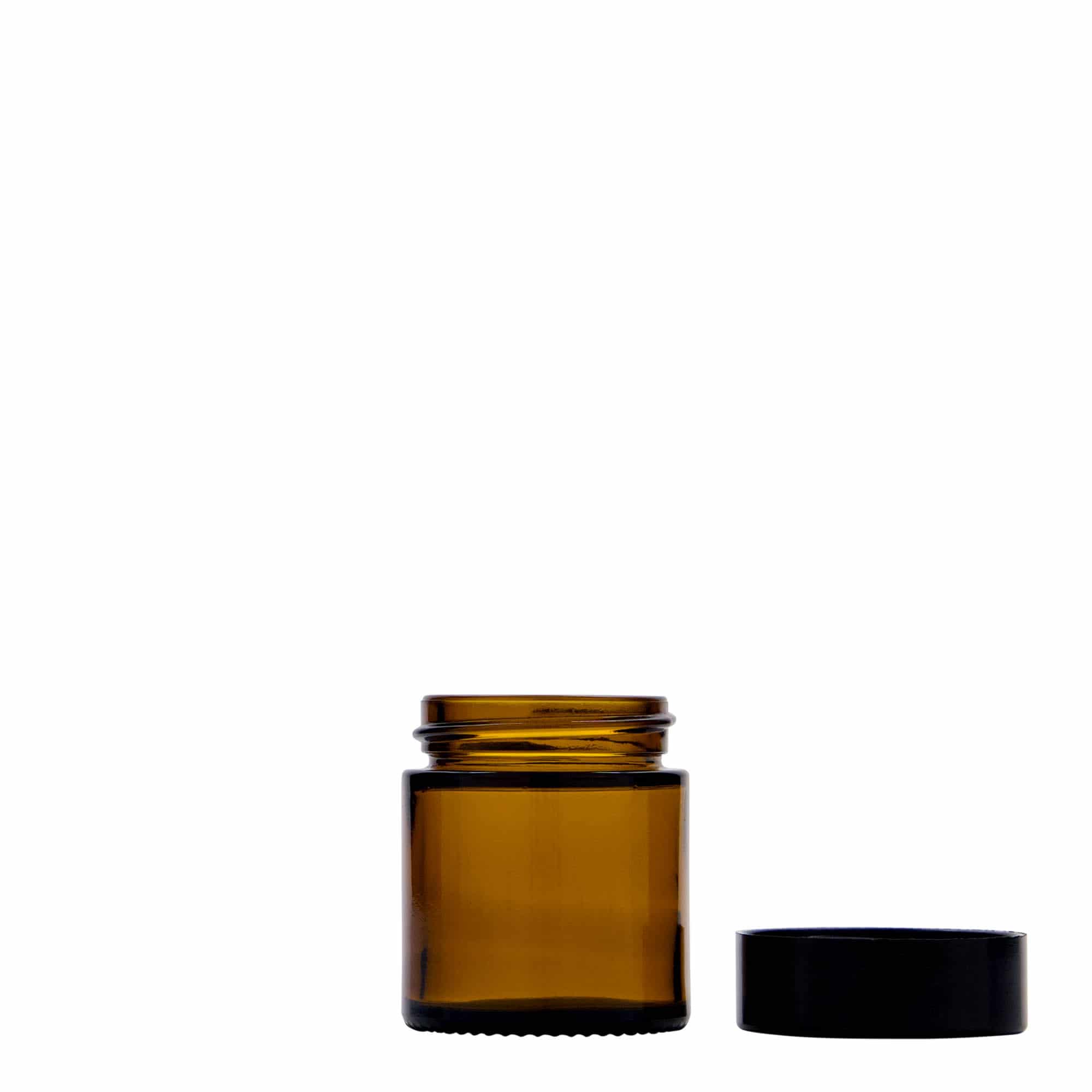 30 ml frasco 'Brown Line', vidro, castanho, abertura: tampa de rosca