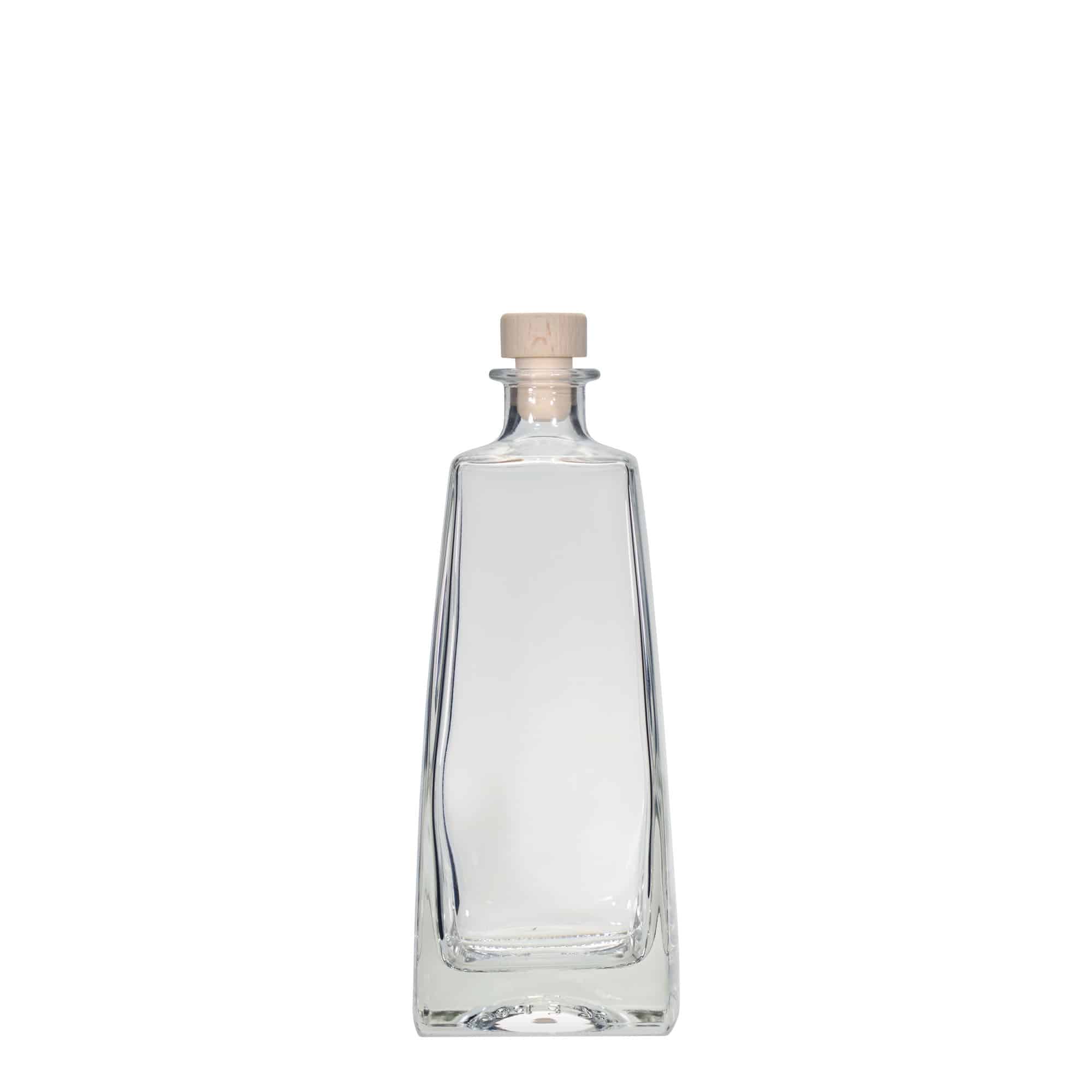 Garrafa de vidro de 700 ml 'Timmy', rectangular, boca: cortiça