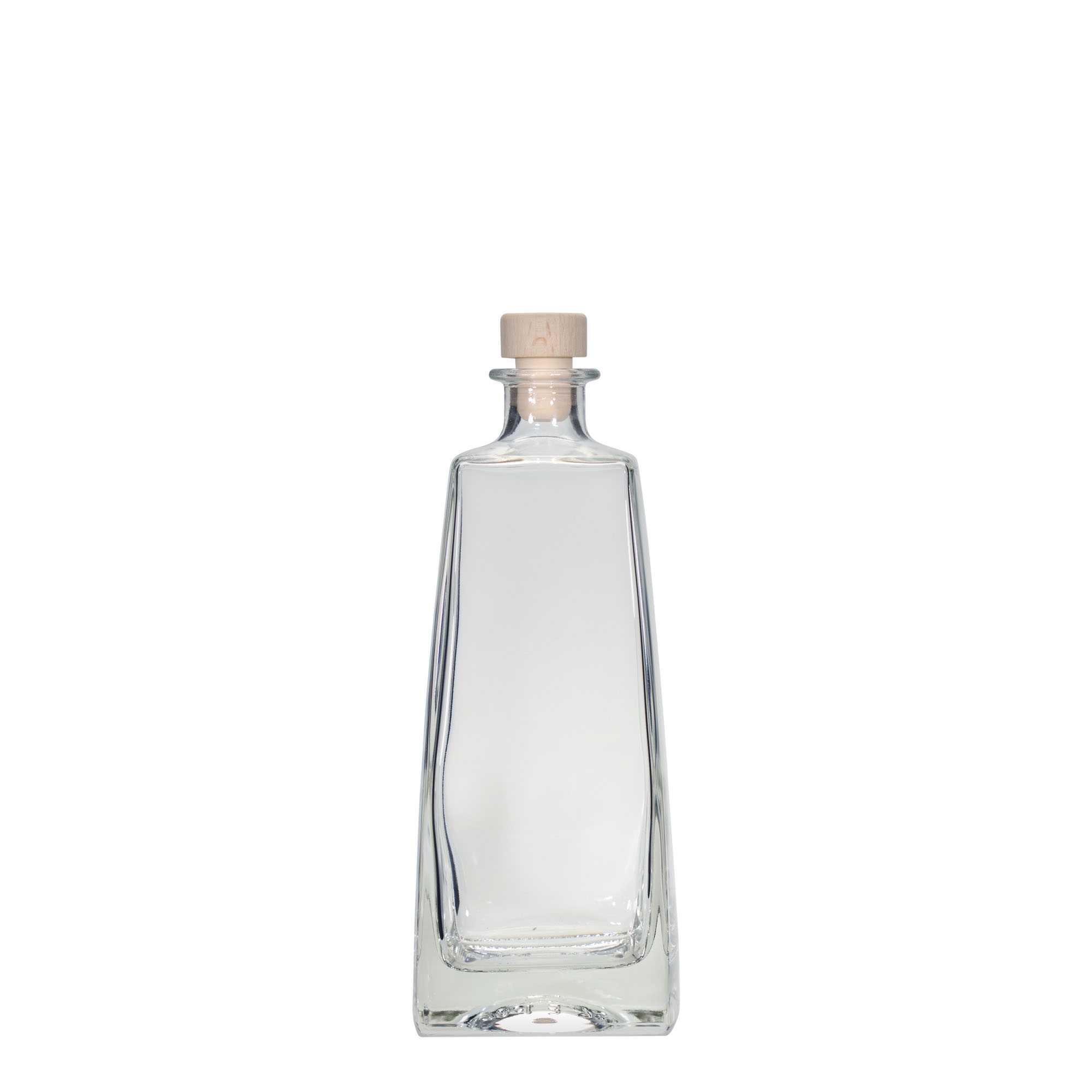 Garrafa de vidro de 700 ml 'Timmy', rectangular, boca: cortiça