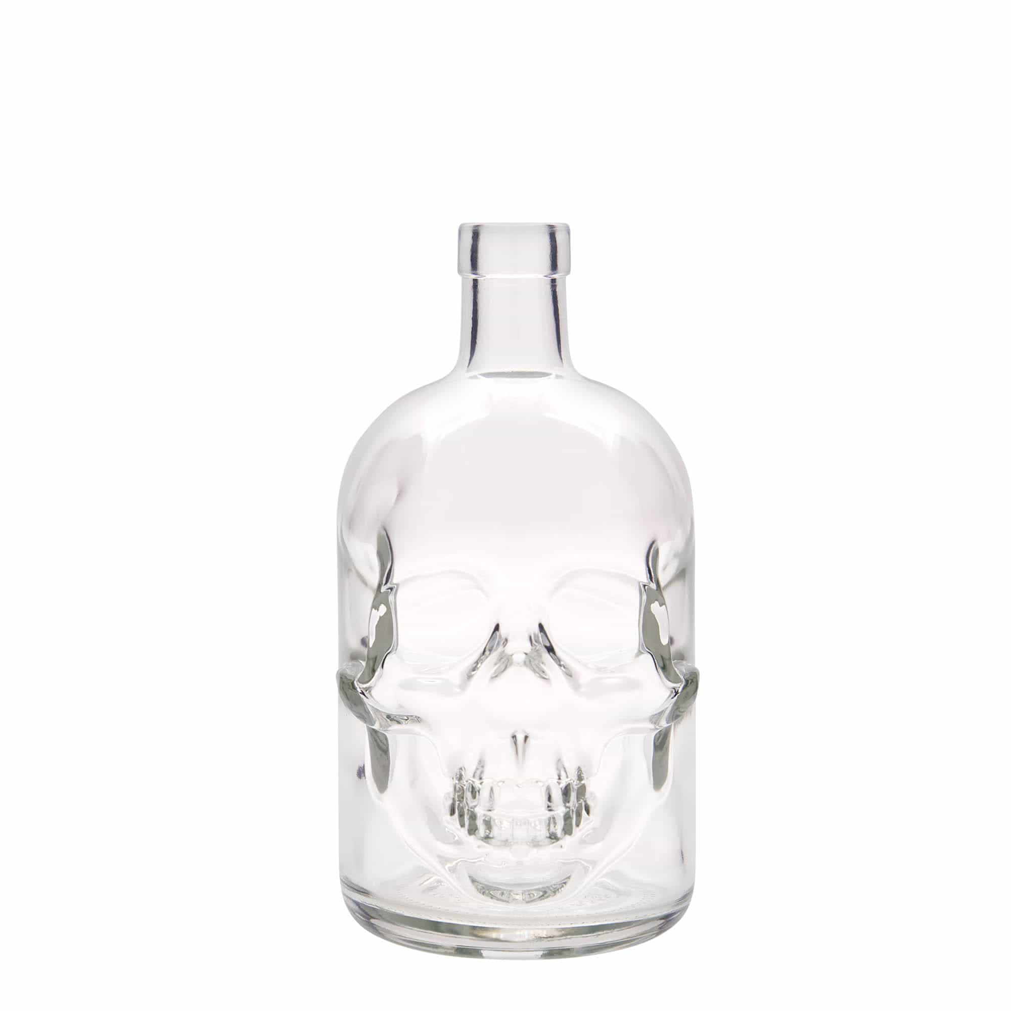 Garrafa de vidro de 700 ml 'Caveira', Boca: Cortiça Garrafa de vidro de 700 ml 'Caveira', Boca: Cortiça