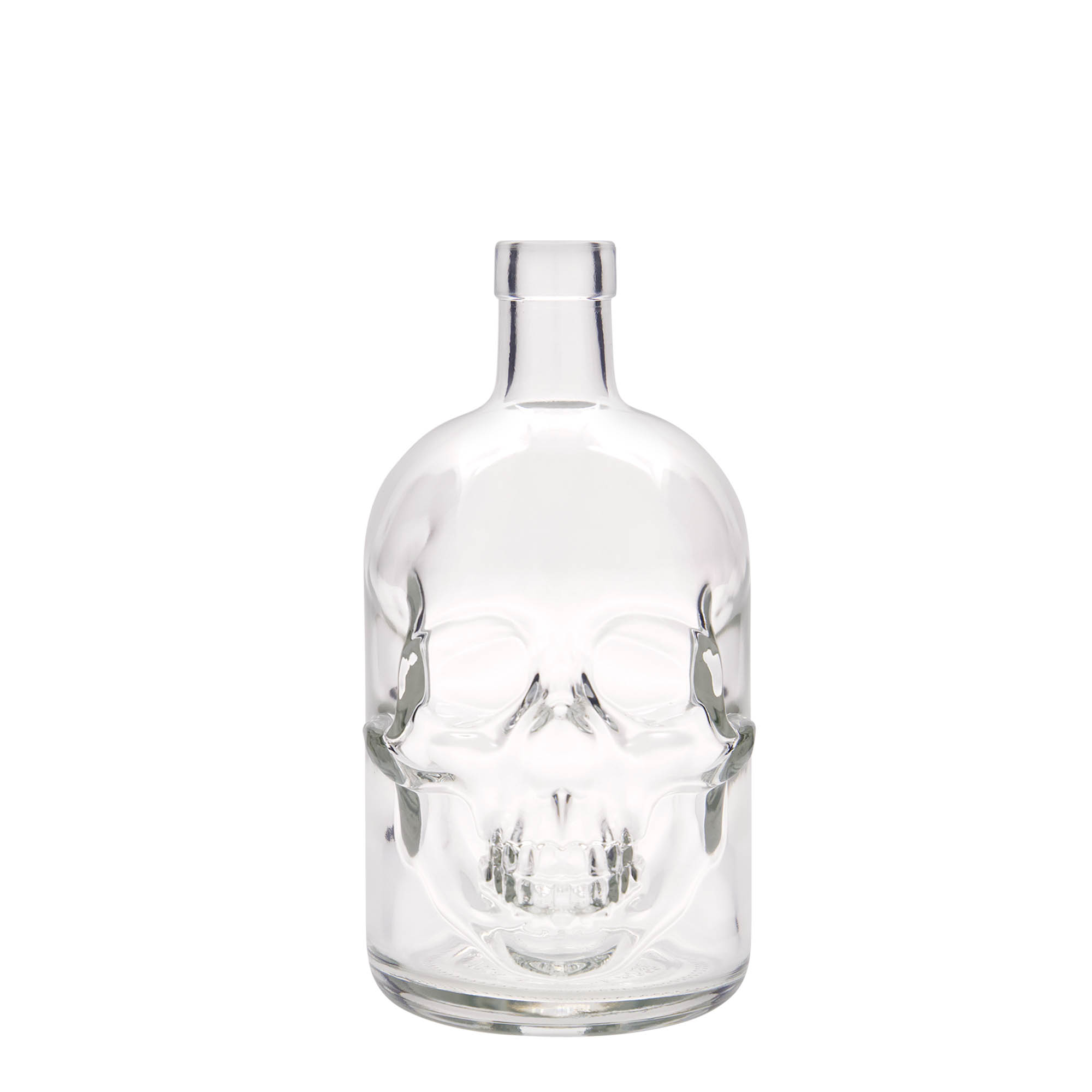 Garrafa de vidro de 700 ml 'Caveira', Boca: Cortiça Garrafa de vidro de 700 ml 'Caveira', Boca: Cortiça